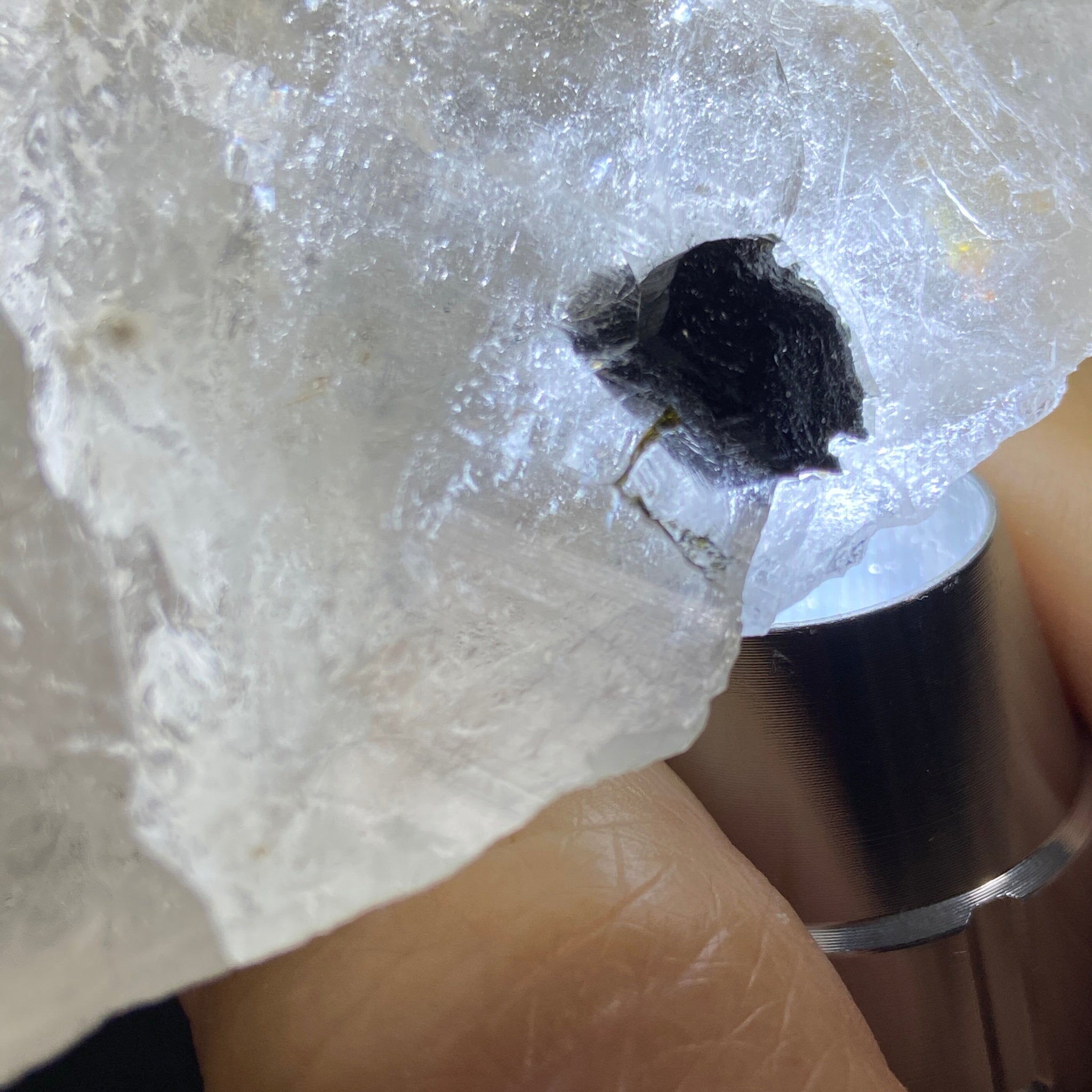 Self Healed Quartz with Green and Black Tourmaline – Brazil