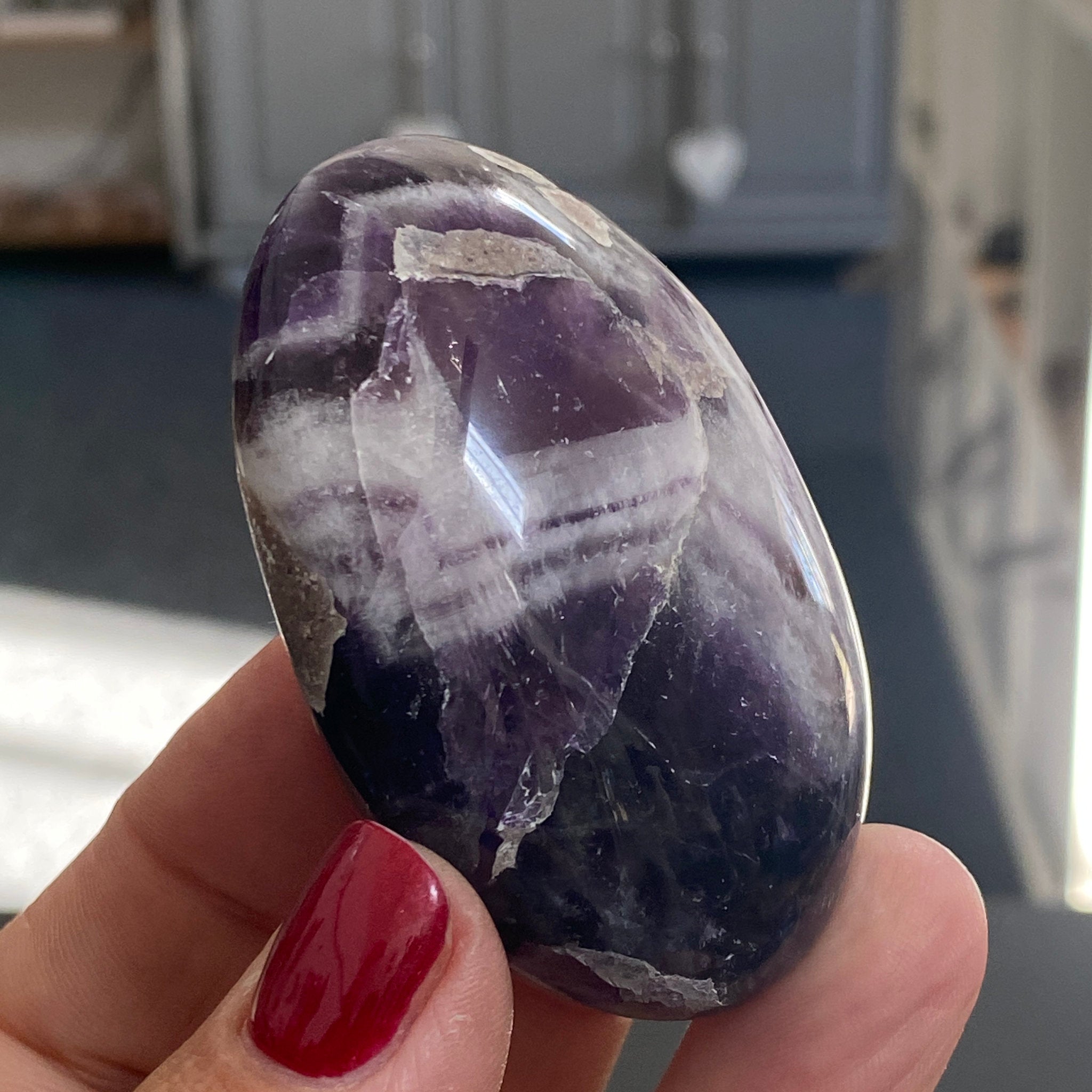 💜 Chevron Amethyst Palmstone