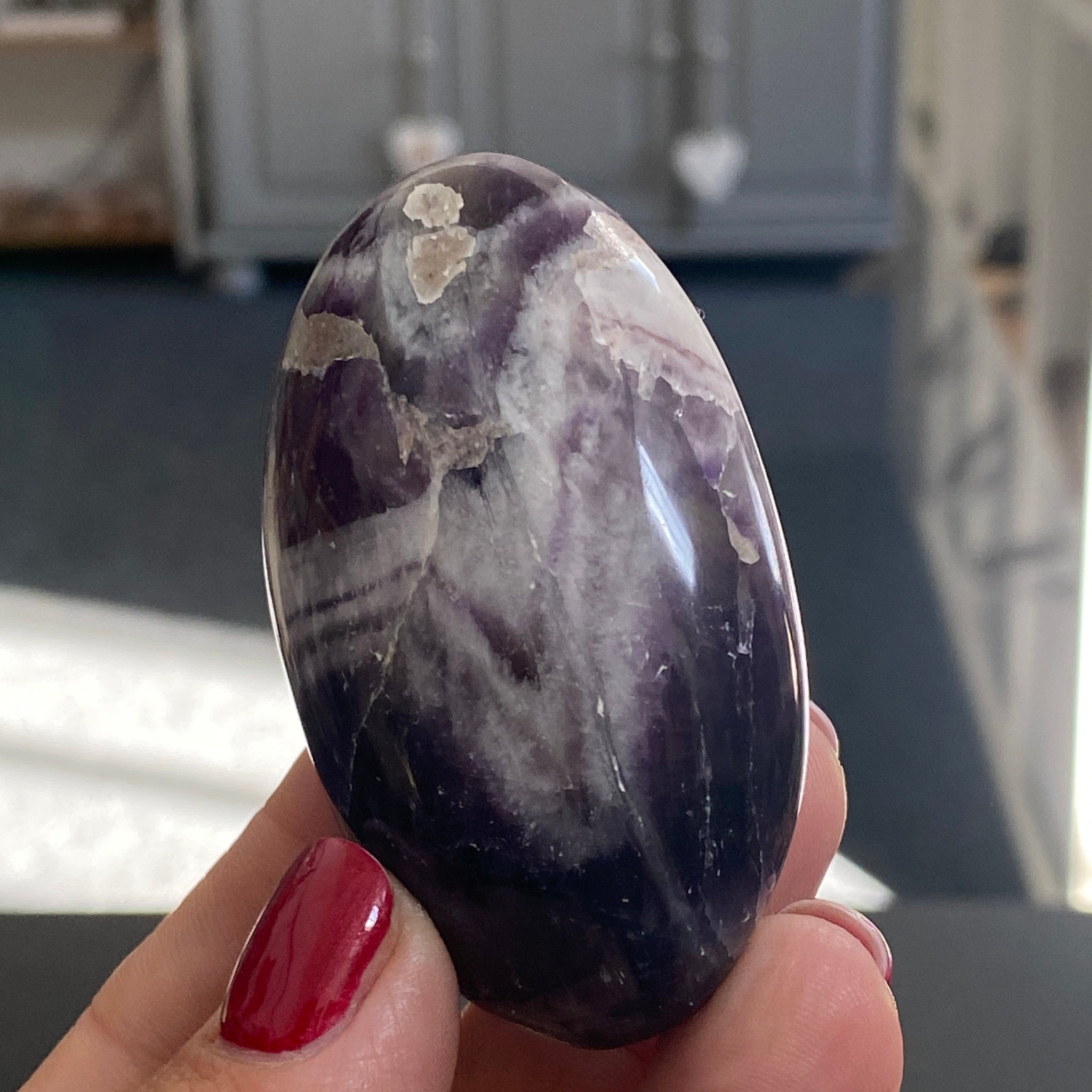 💜 Chevron Amethyst Palmstone