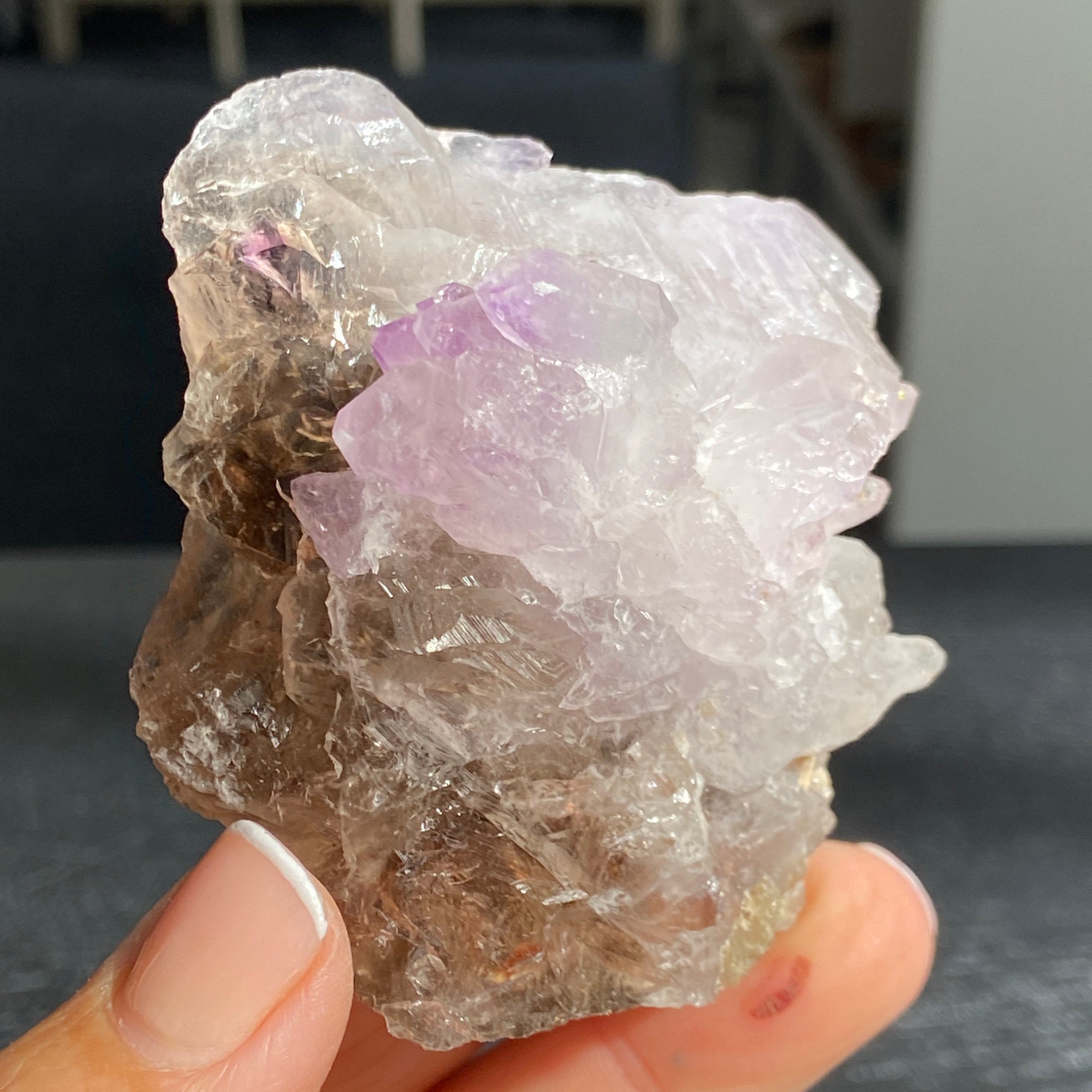 Smoky Quartz & Amethyst Cluster – Brazil