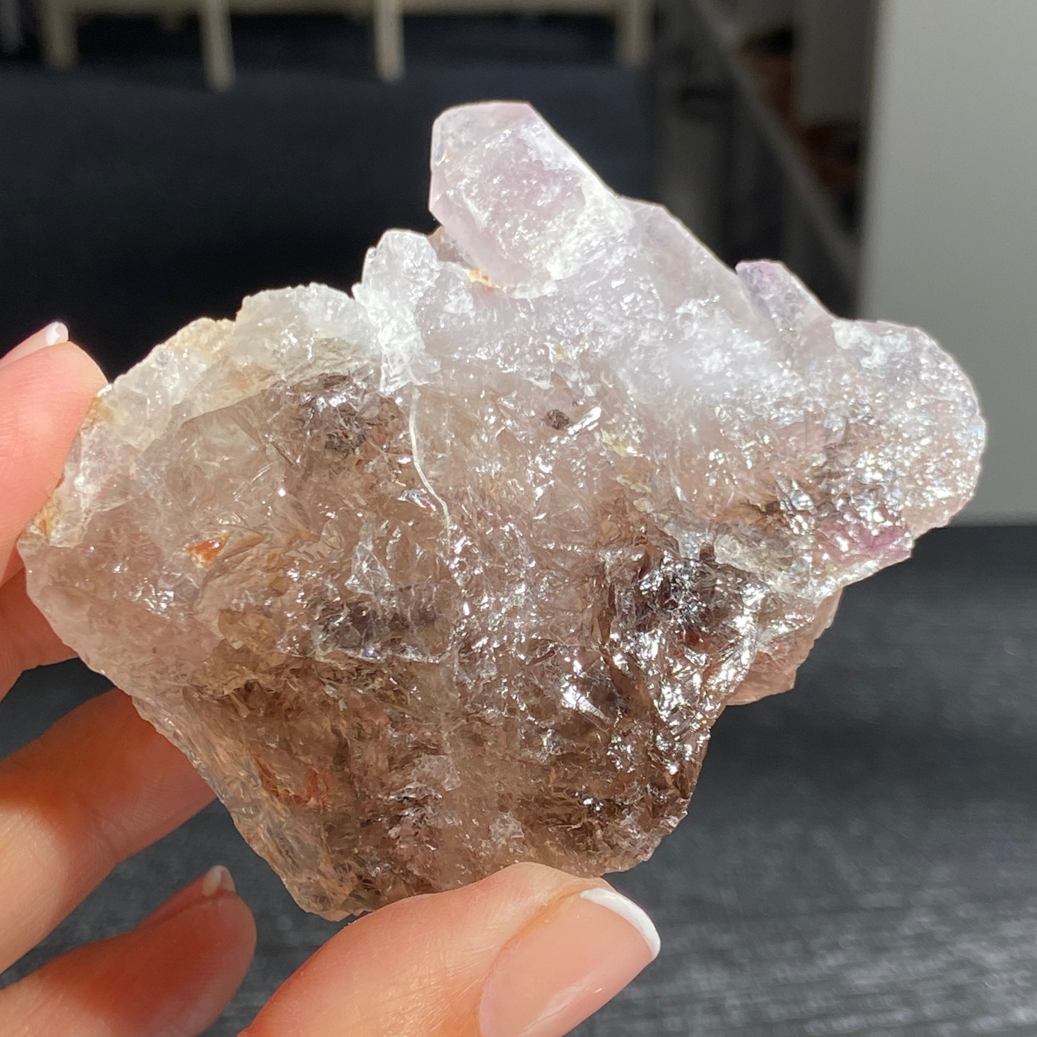 Smoky Quartz & Amethyst Cluster – Brazil