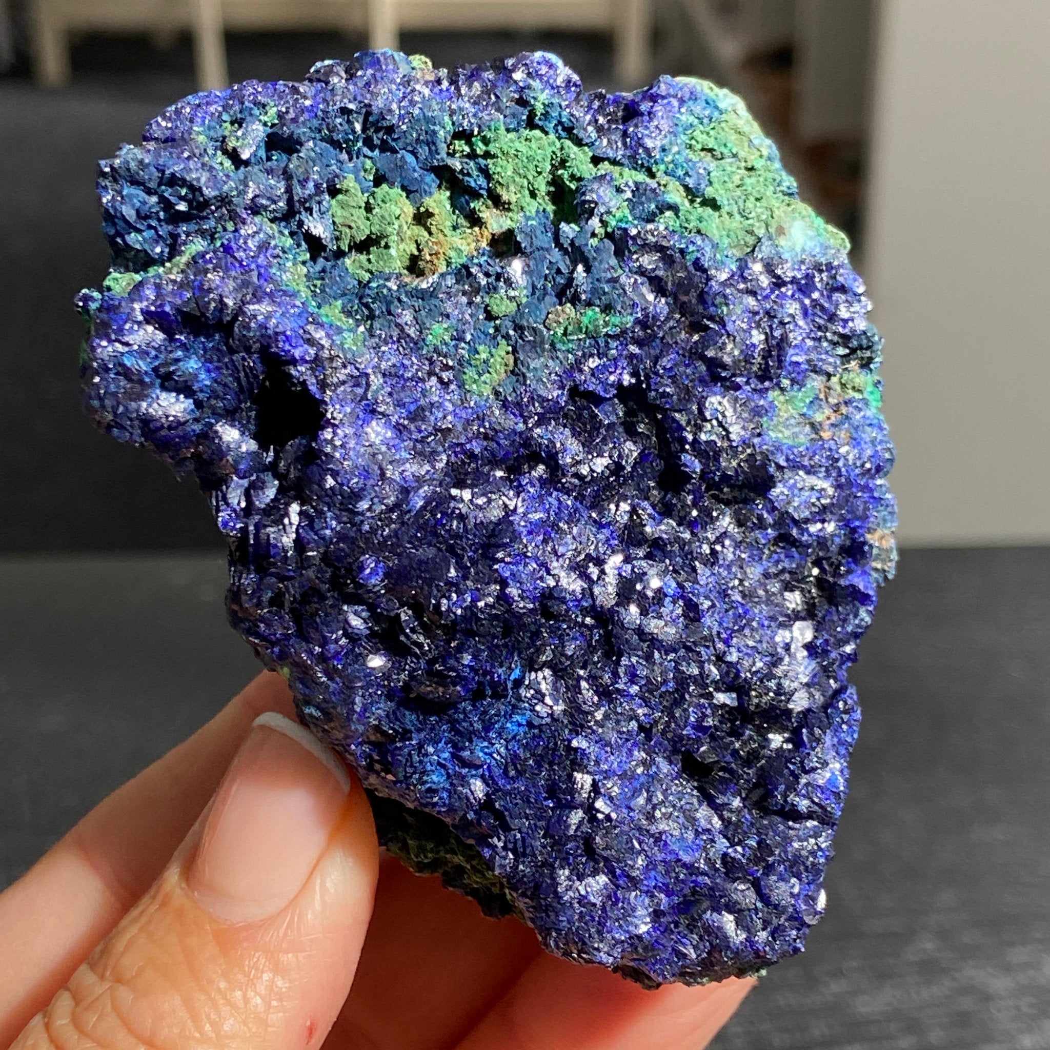 Azurite with Malachite - China