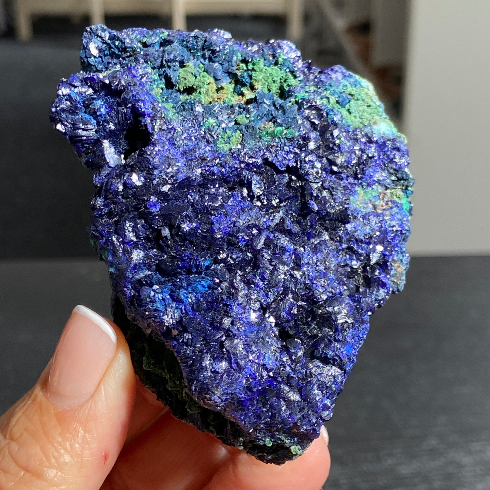 Azurite with Malachite - China