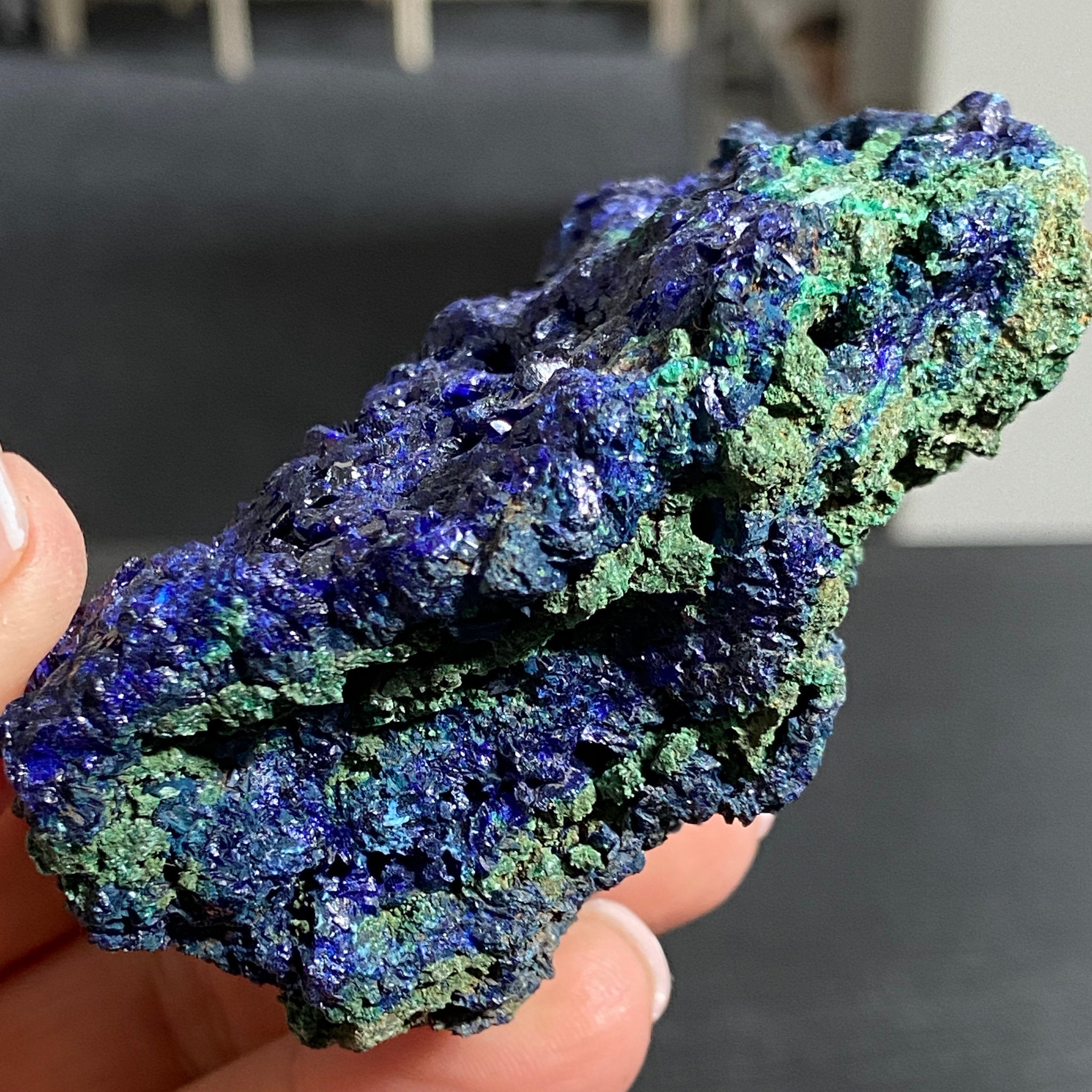 Azurite with Malachite - China