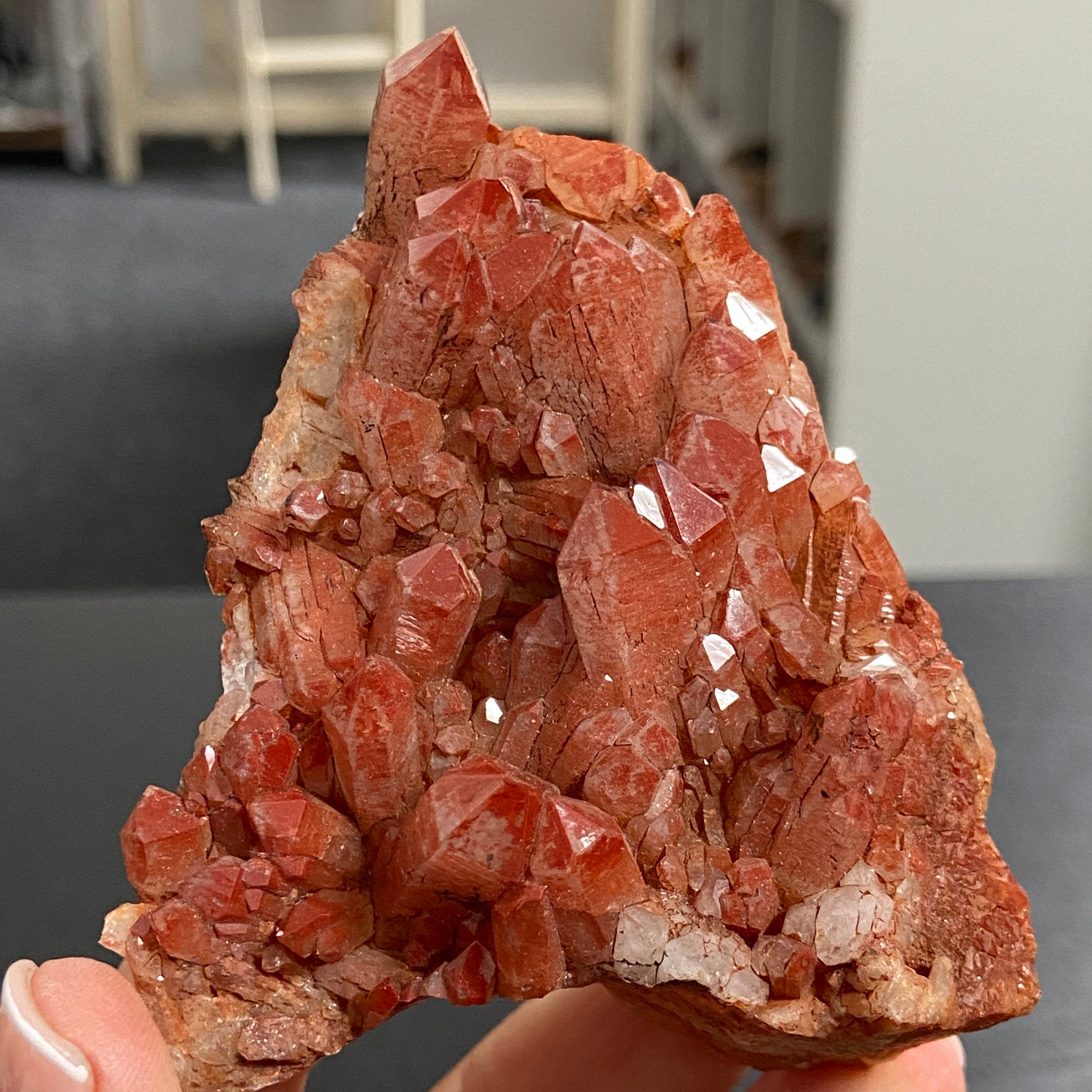Hematite Quartz Cathedral Cluster – Brazil