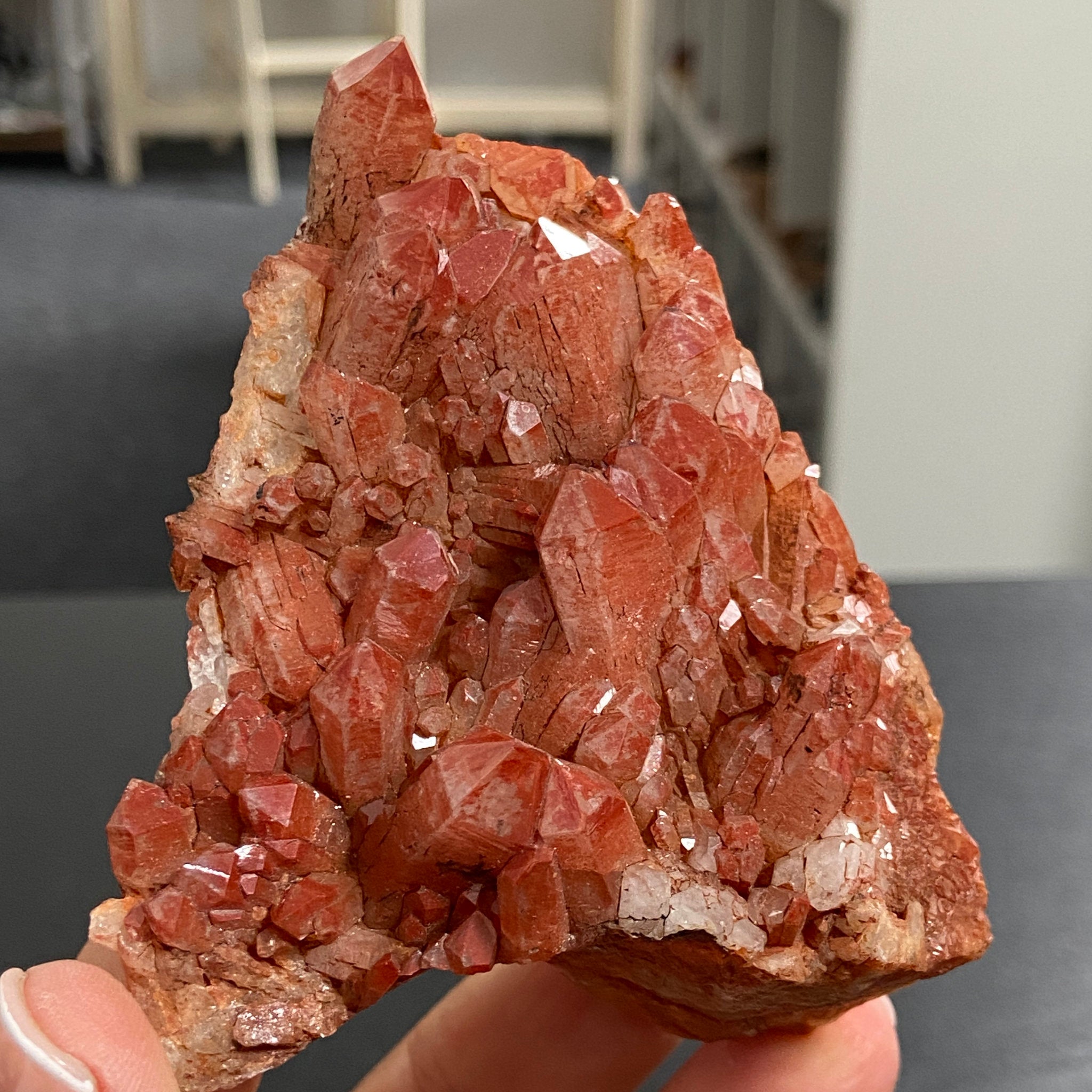 Hematite Quartz Cathedral Cluster – Brazil