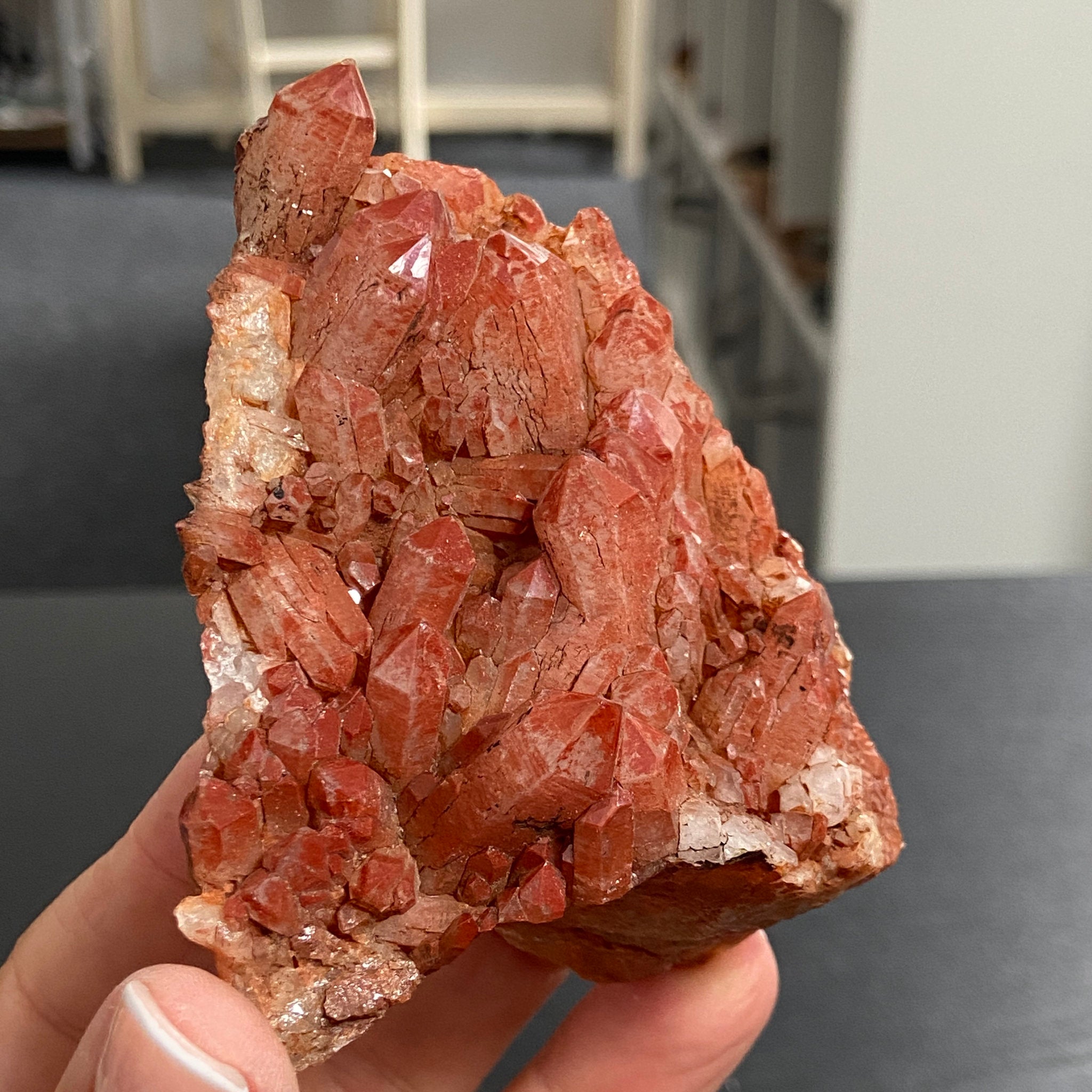 Hematite Quartz Cathedral Cluster – Brazil