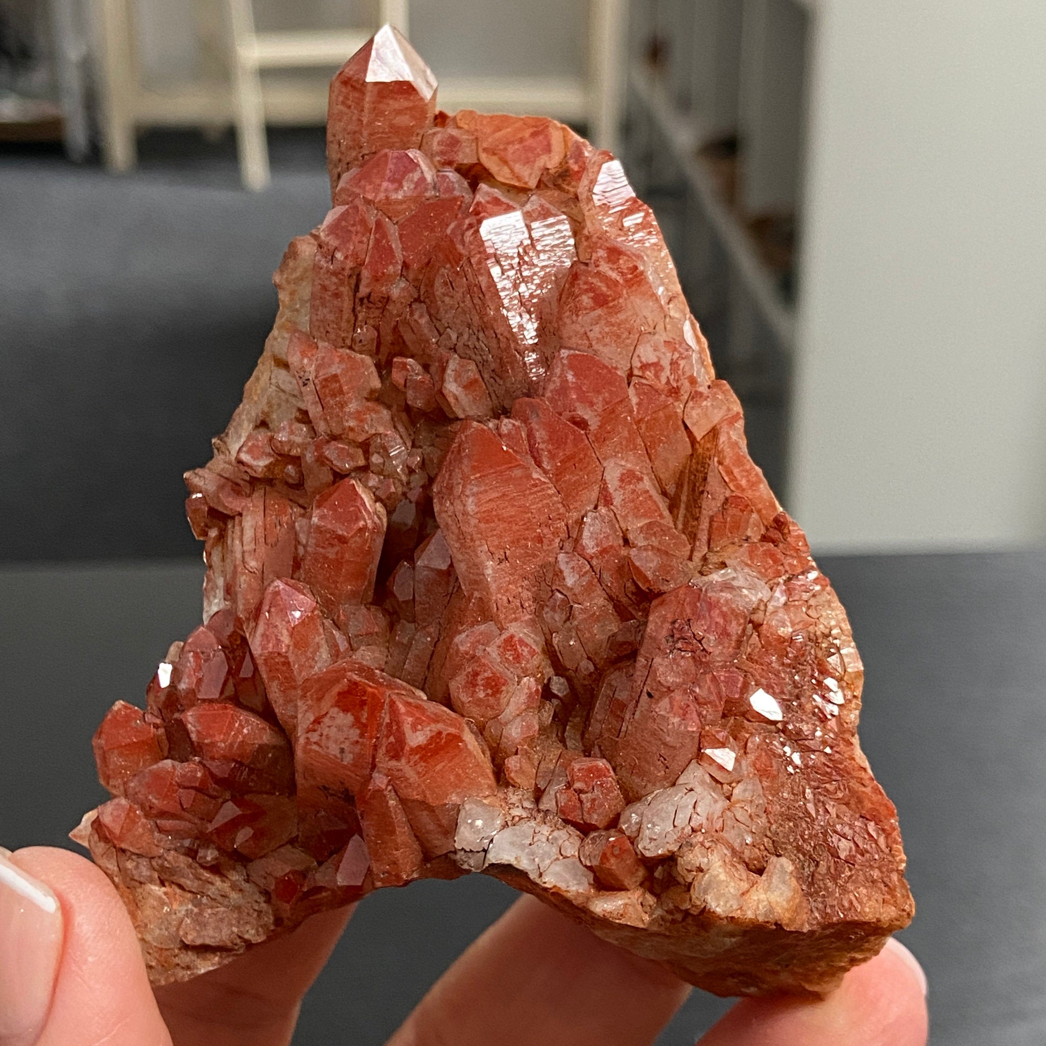 Hematite Quartz Cathedral Cluster – Brazil