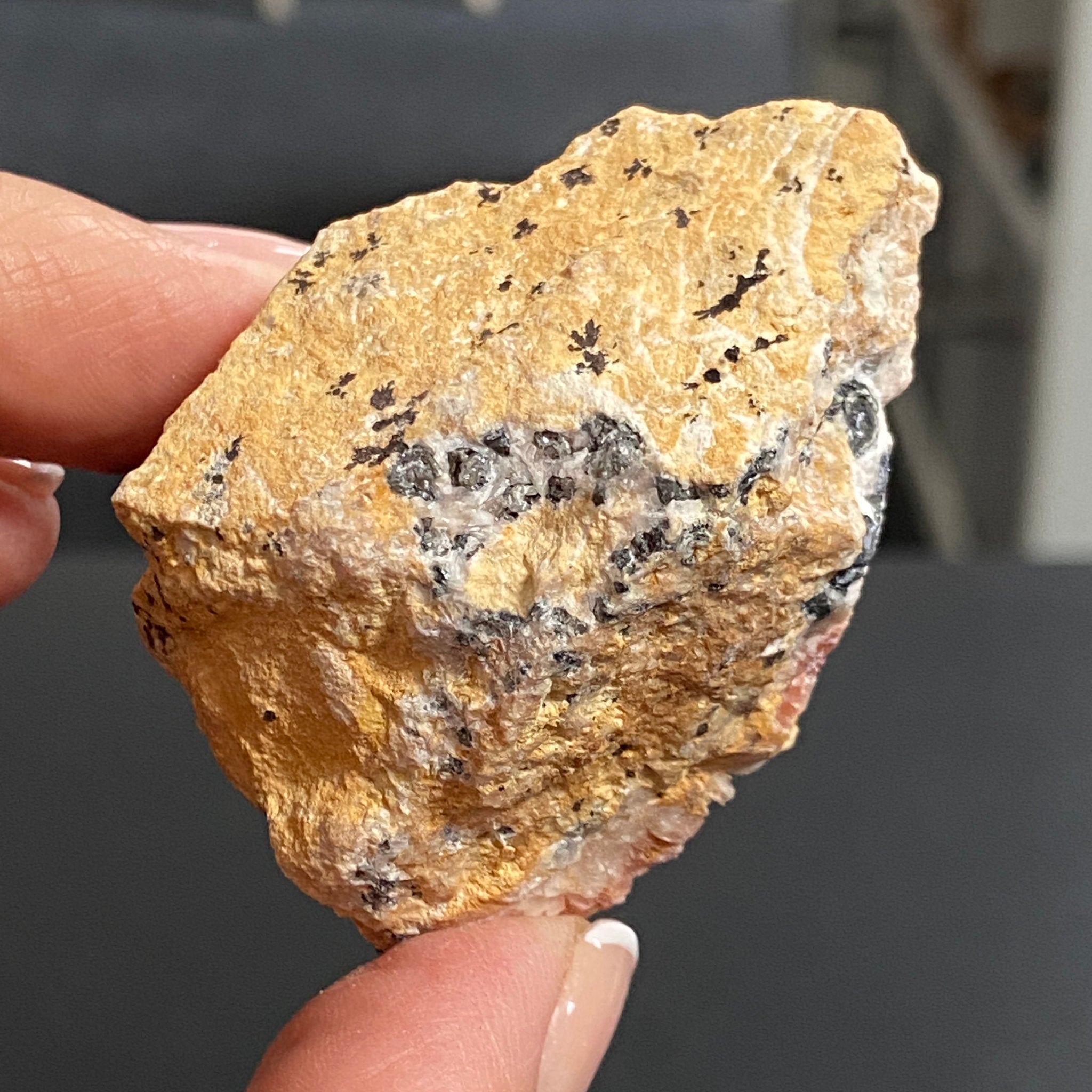 Pink Barite with Cerussite & Galena – Morocco