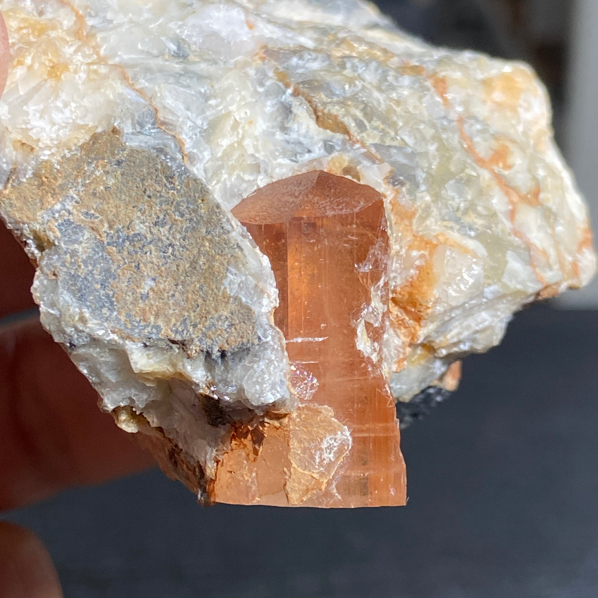 Terminated Gold Topaz in Matrix – Brazil