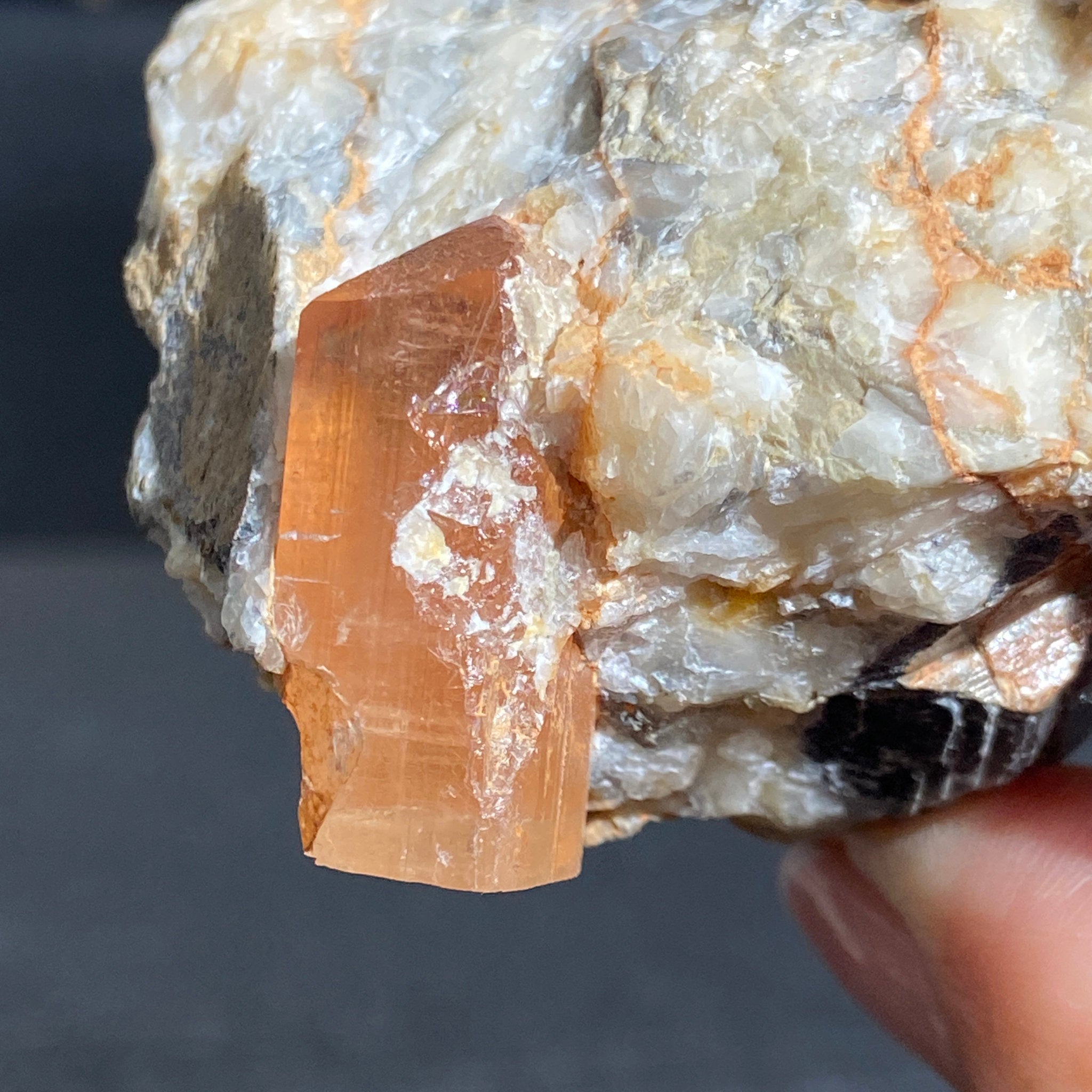 Terminated Gold Topaz in Matrix – Brazil