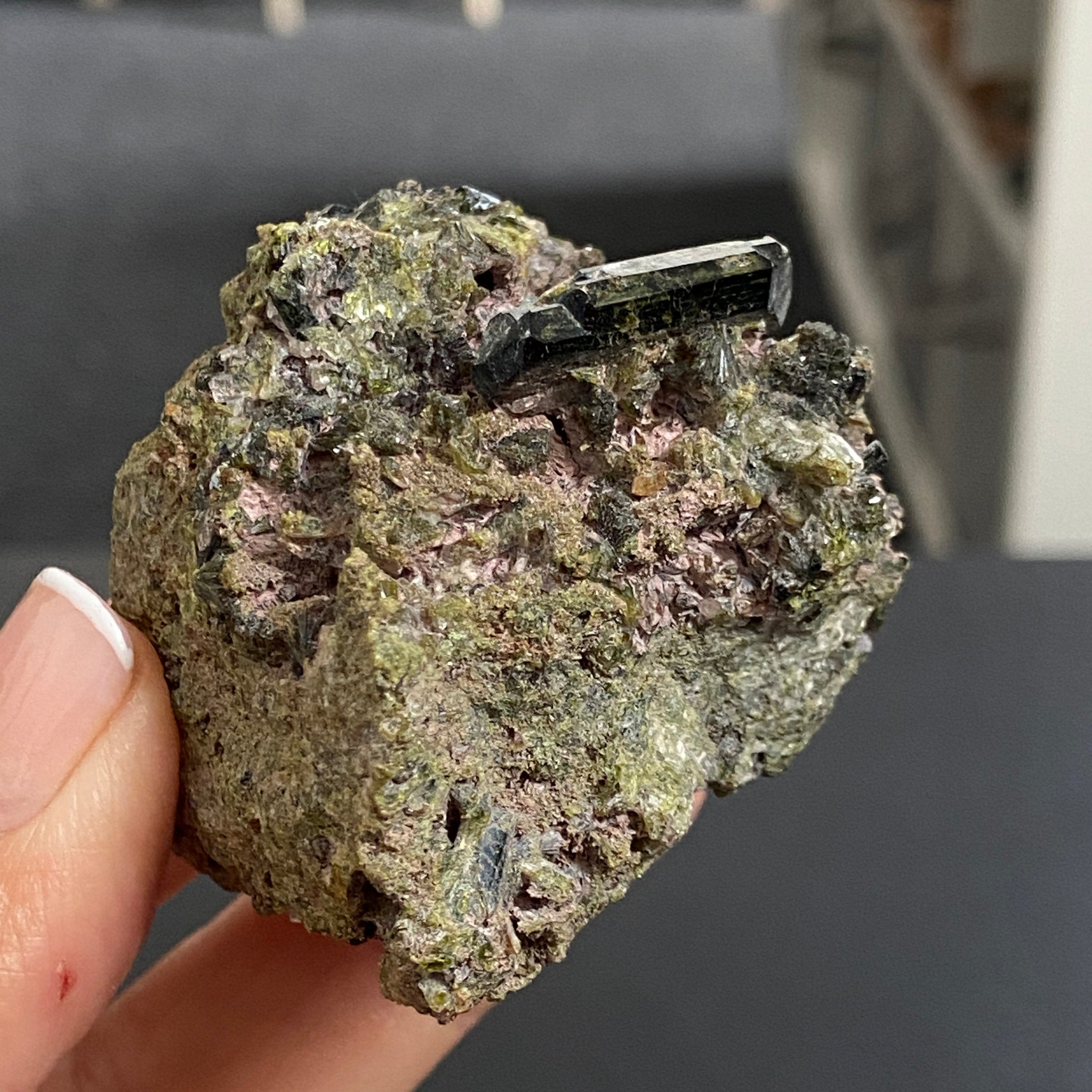 Rare - Double Terminated Diopside with Epidote – Morocco