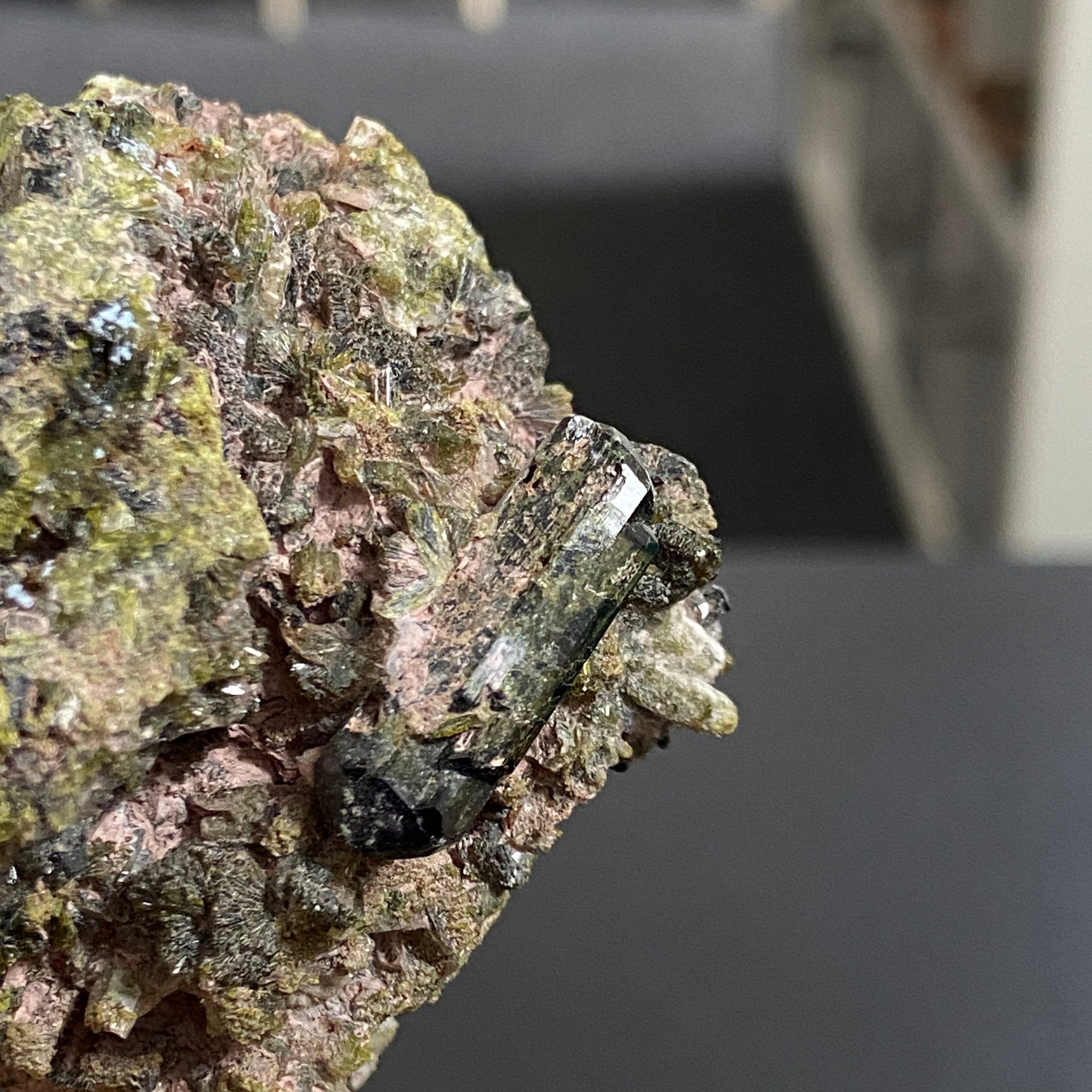 Rare - Double Terminated Diopside with Epidote – Morocco