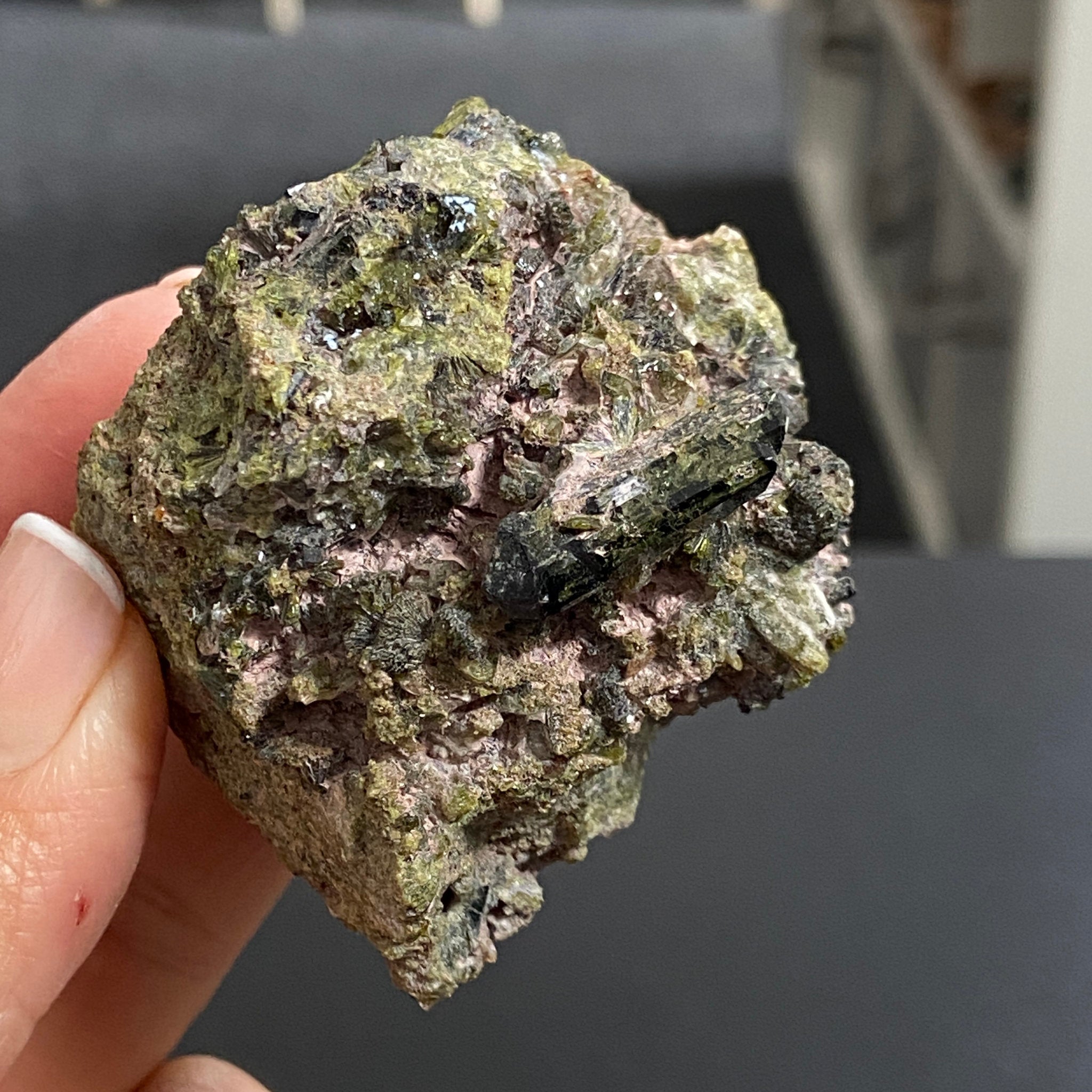 Rare - Double Terminated Diopside with Epidote – Morocco