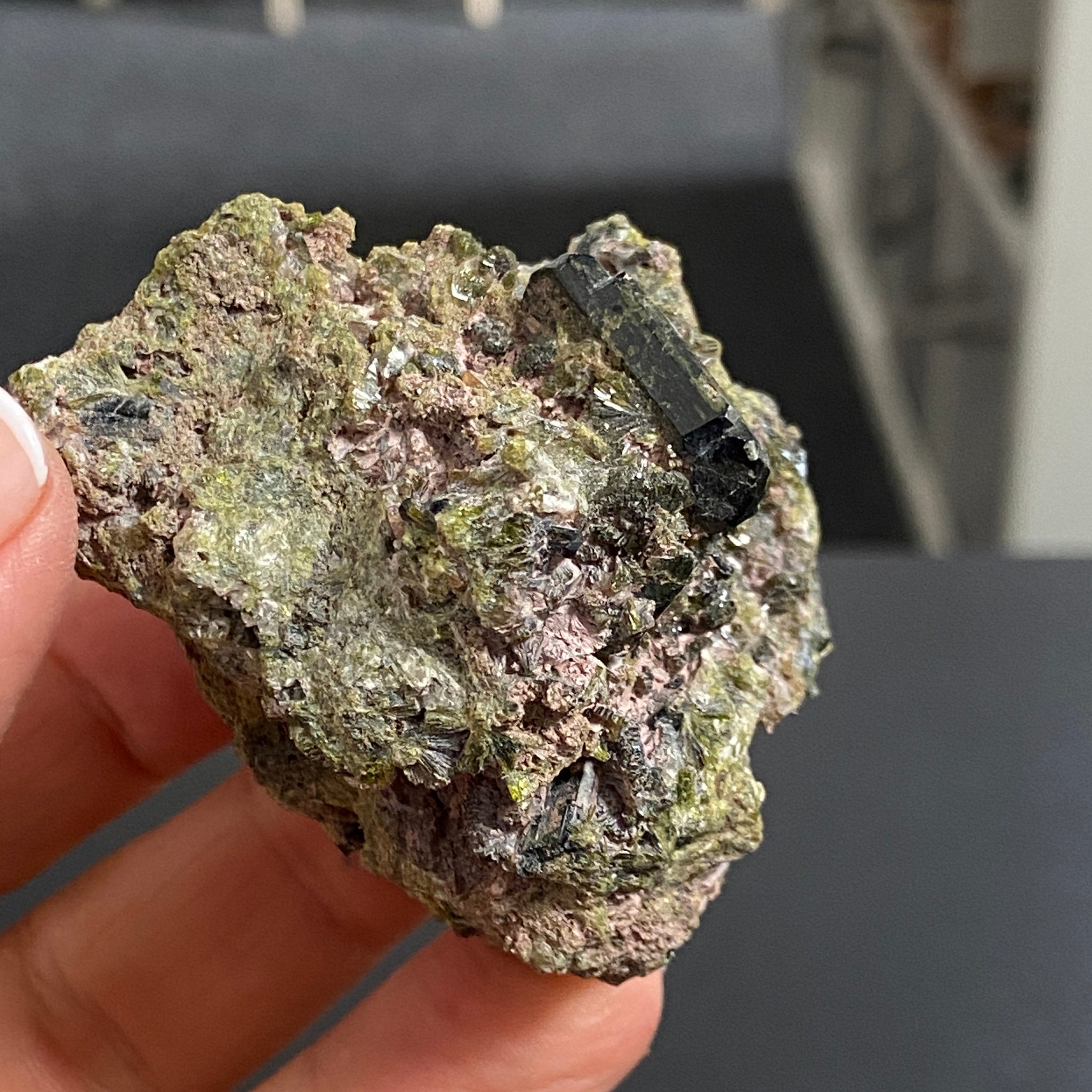 Rare - Double Terminated Diopside with Epidote – Morocco