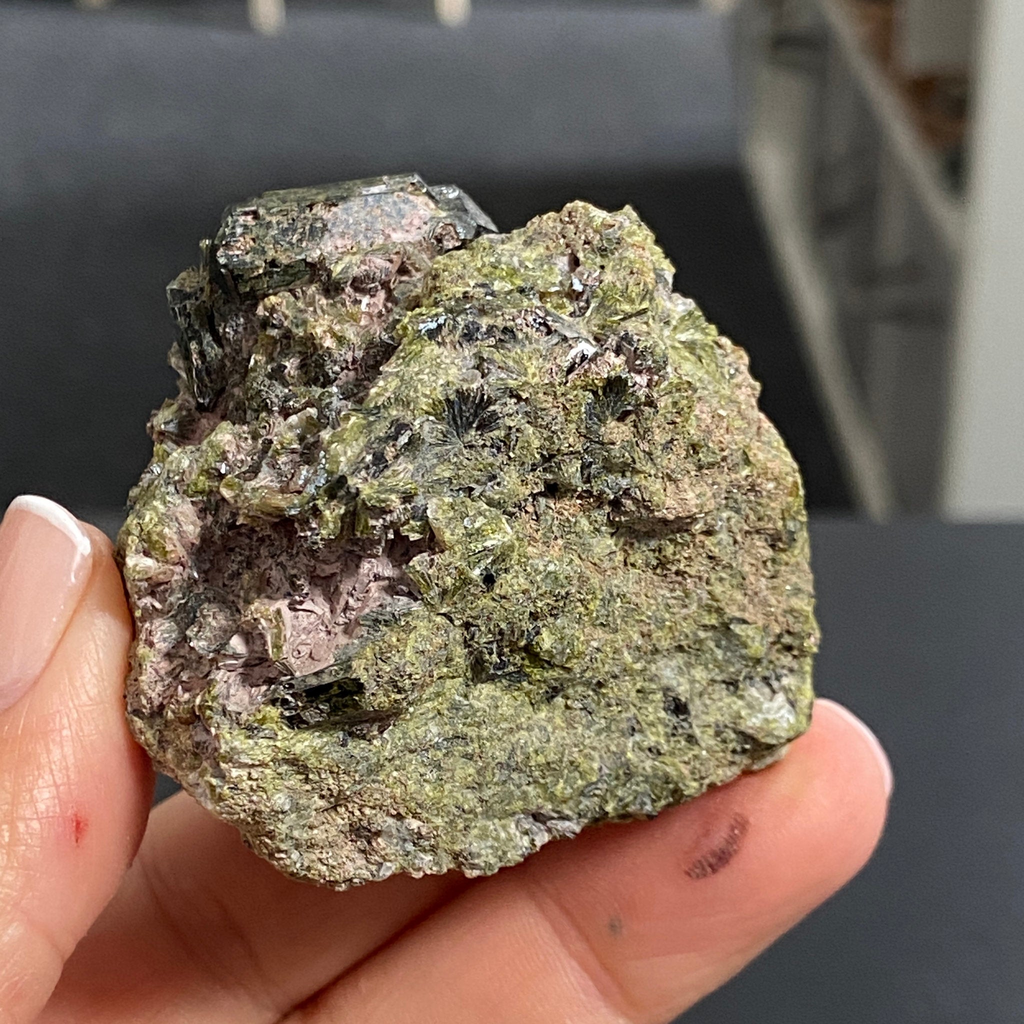 Rare - Double Terminated Diopside with Epidote – Morocco