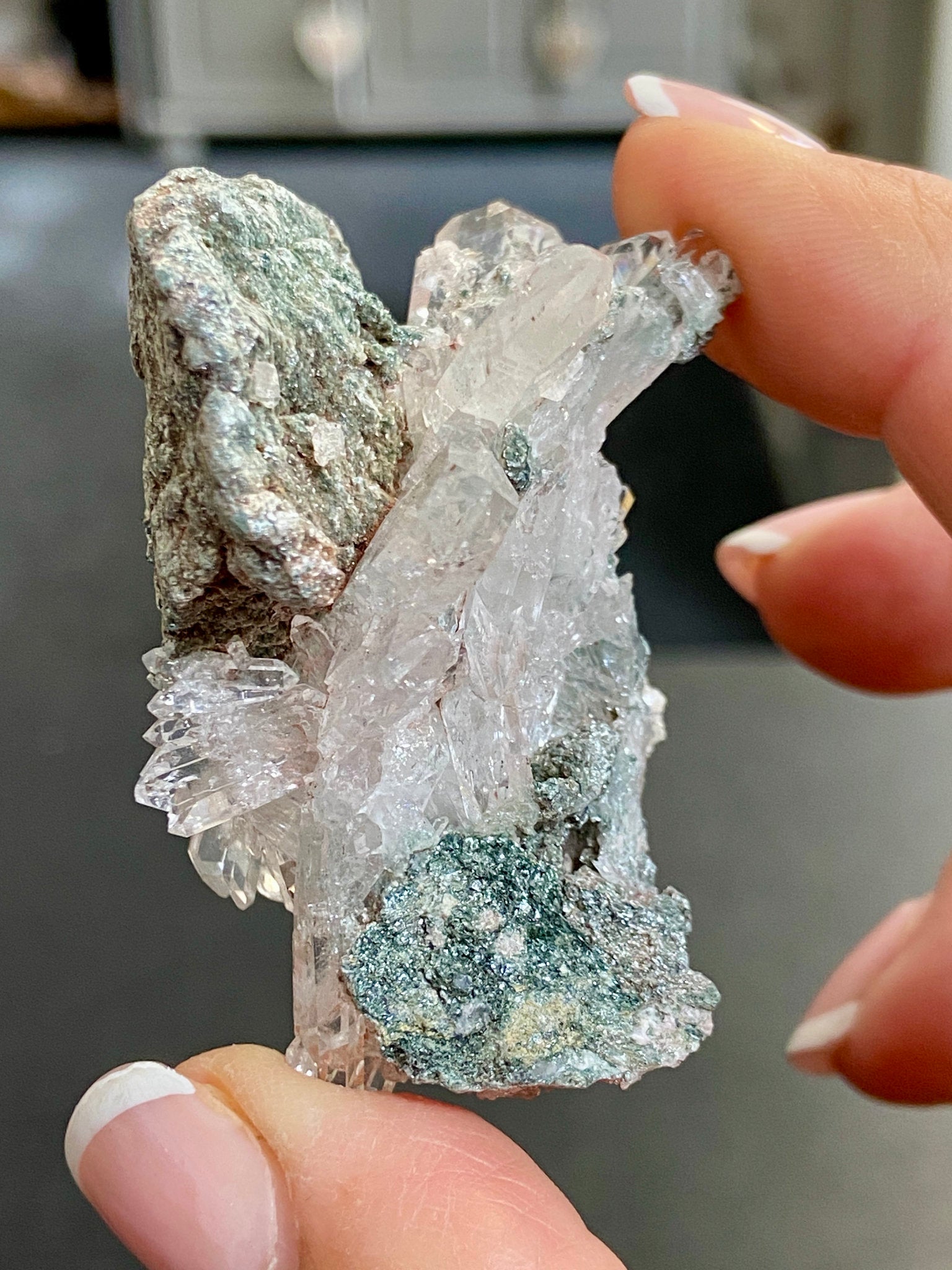 Lemurian Light Starburst Cluster with Fuchsite