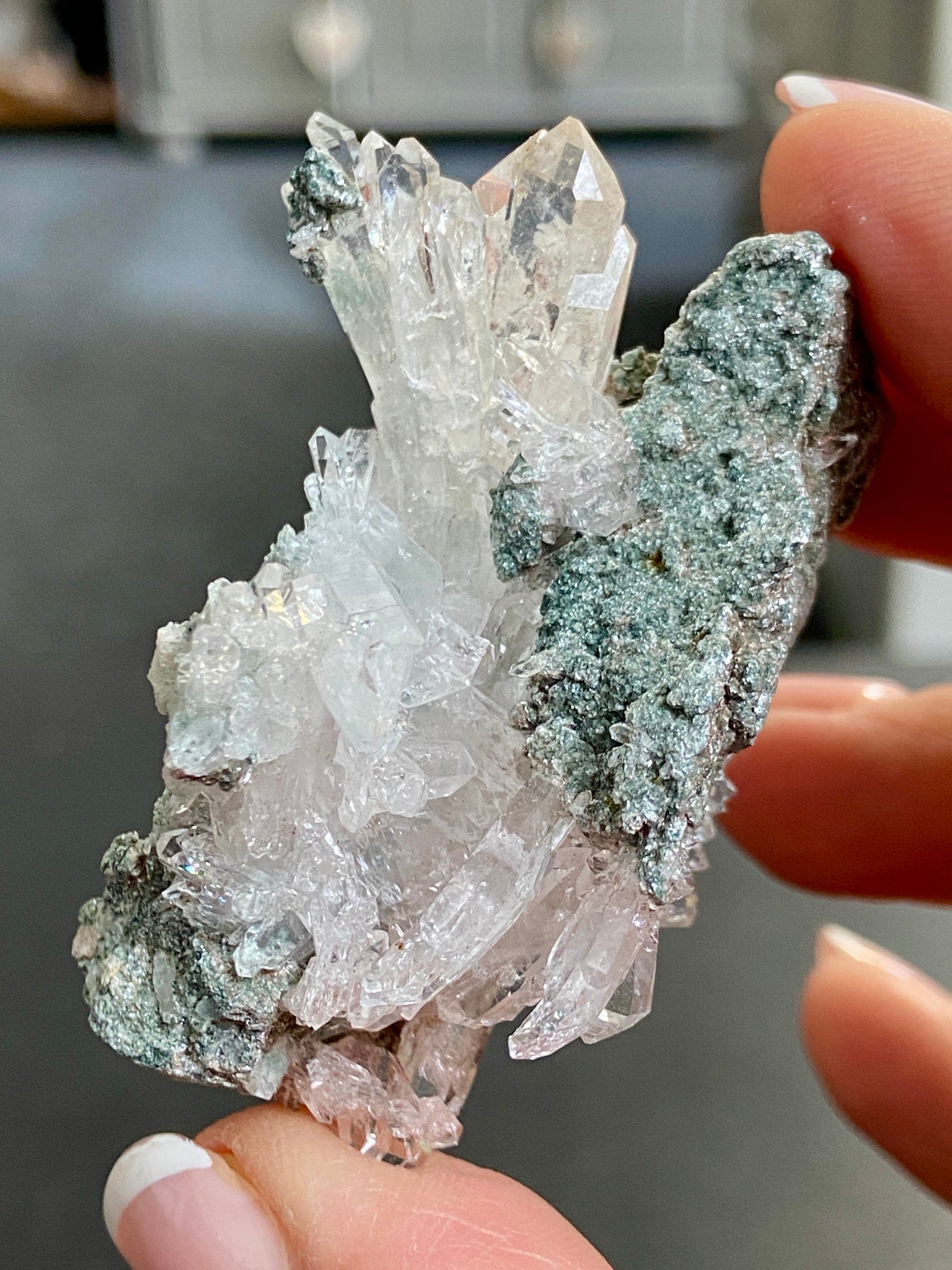 Lemurian Light Starburst Cluster with Fuchsite