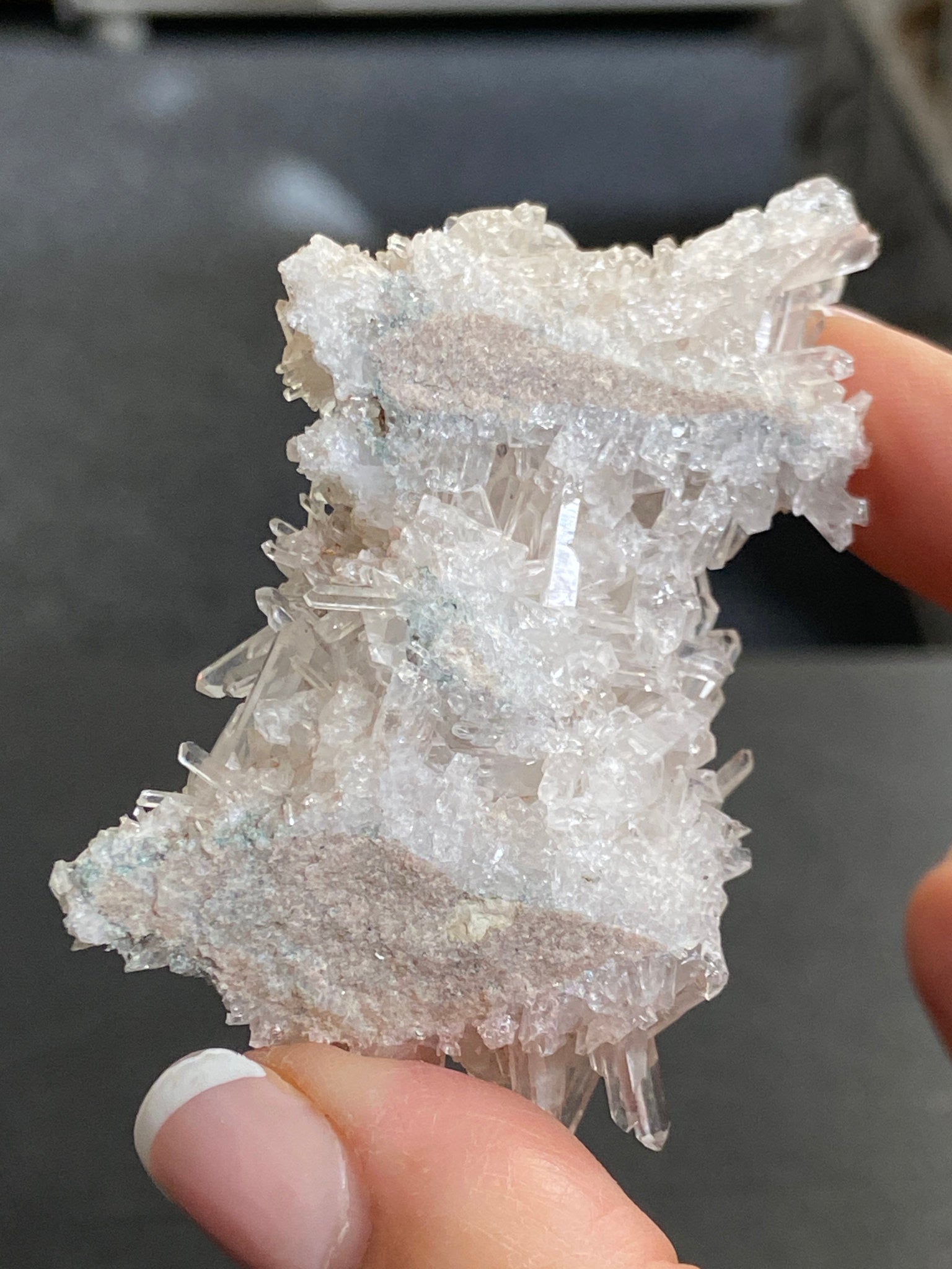 Lemurian Light Needle Cluster with Fuchsite