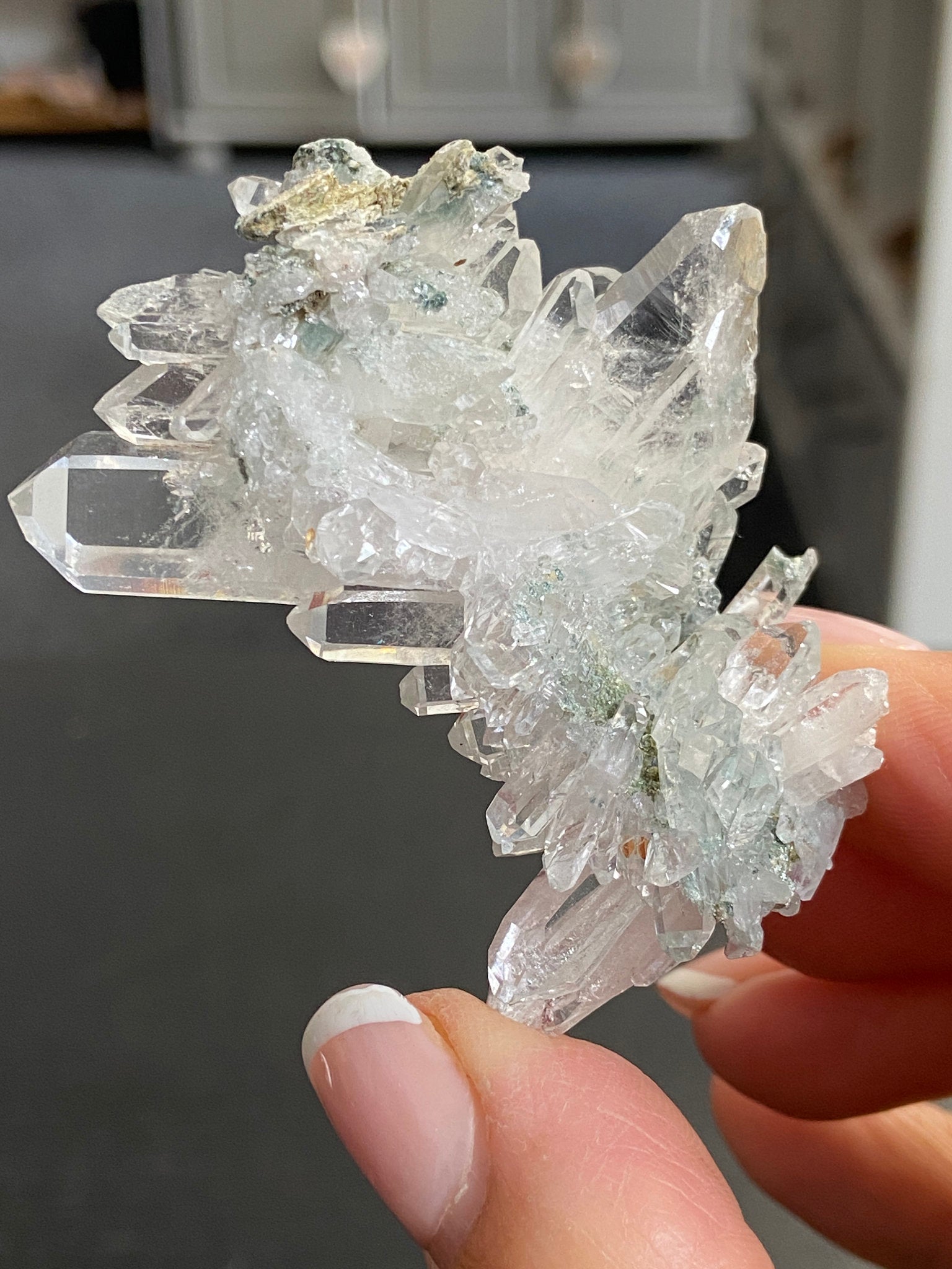 Lemurian Light Starburst Cluster with Fuchsit