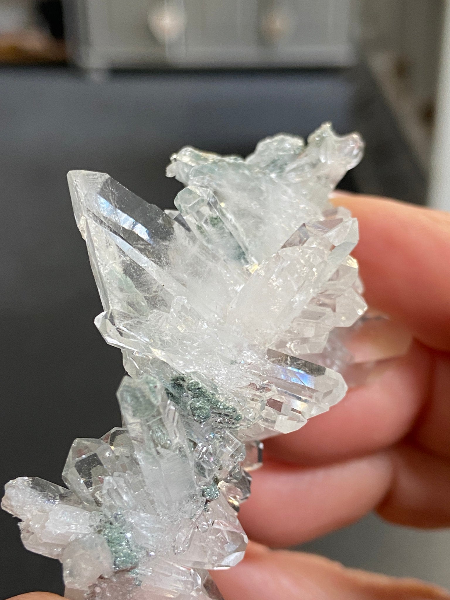 Lemurian Light Starburst Cluster with Fuchsit
