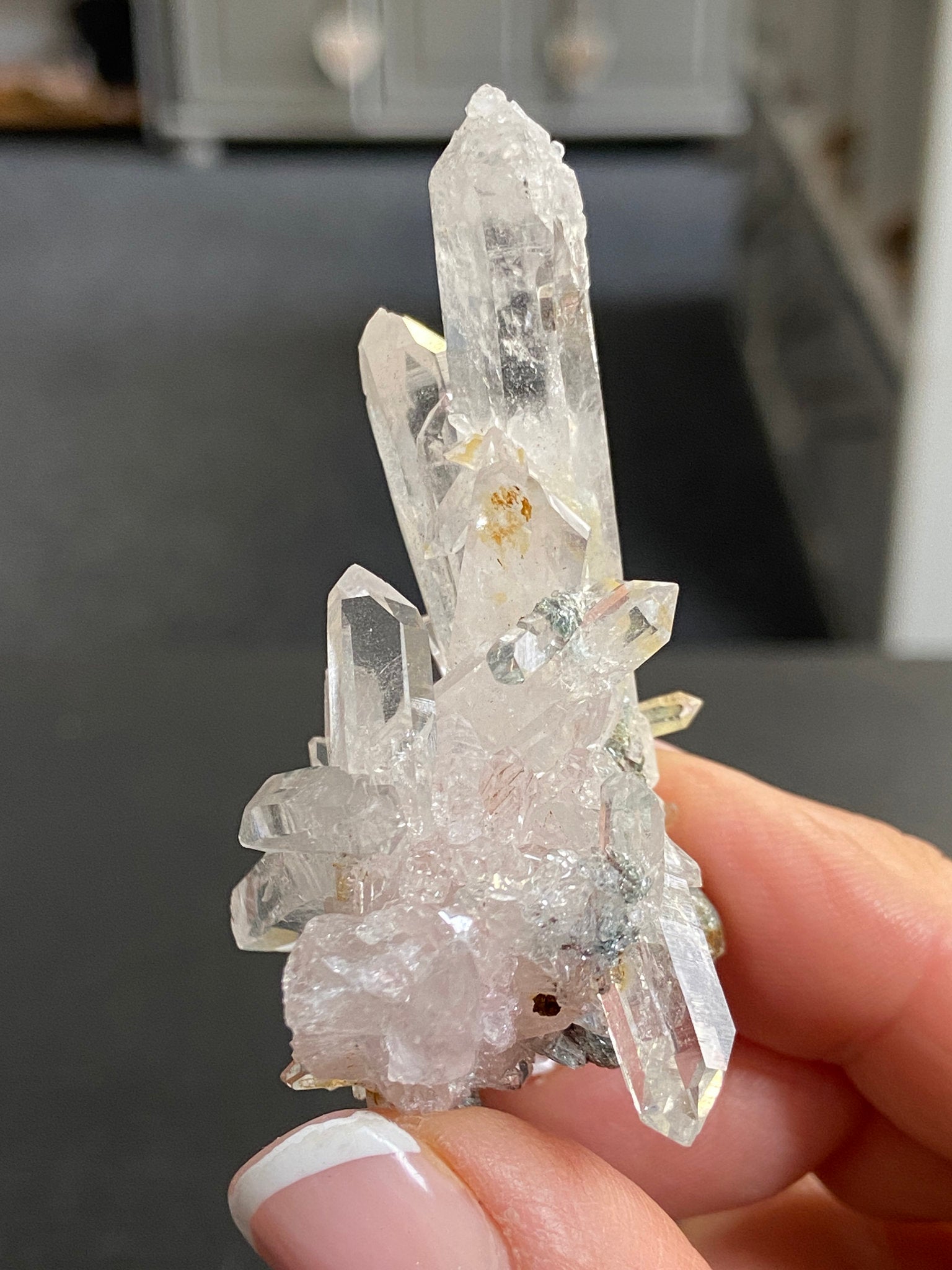 Lemurian Light Starburst Cluster with Fuchsite