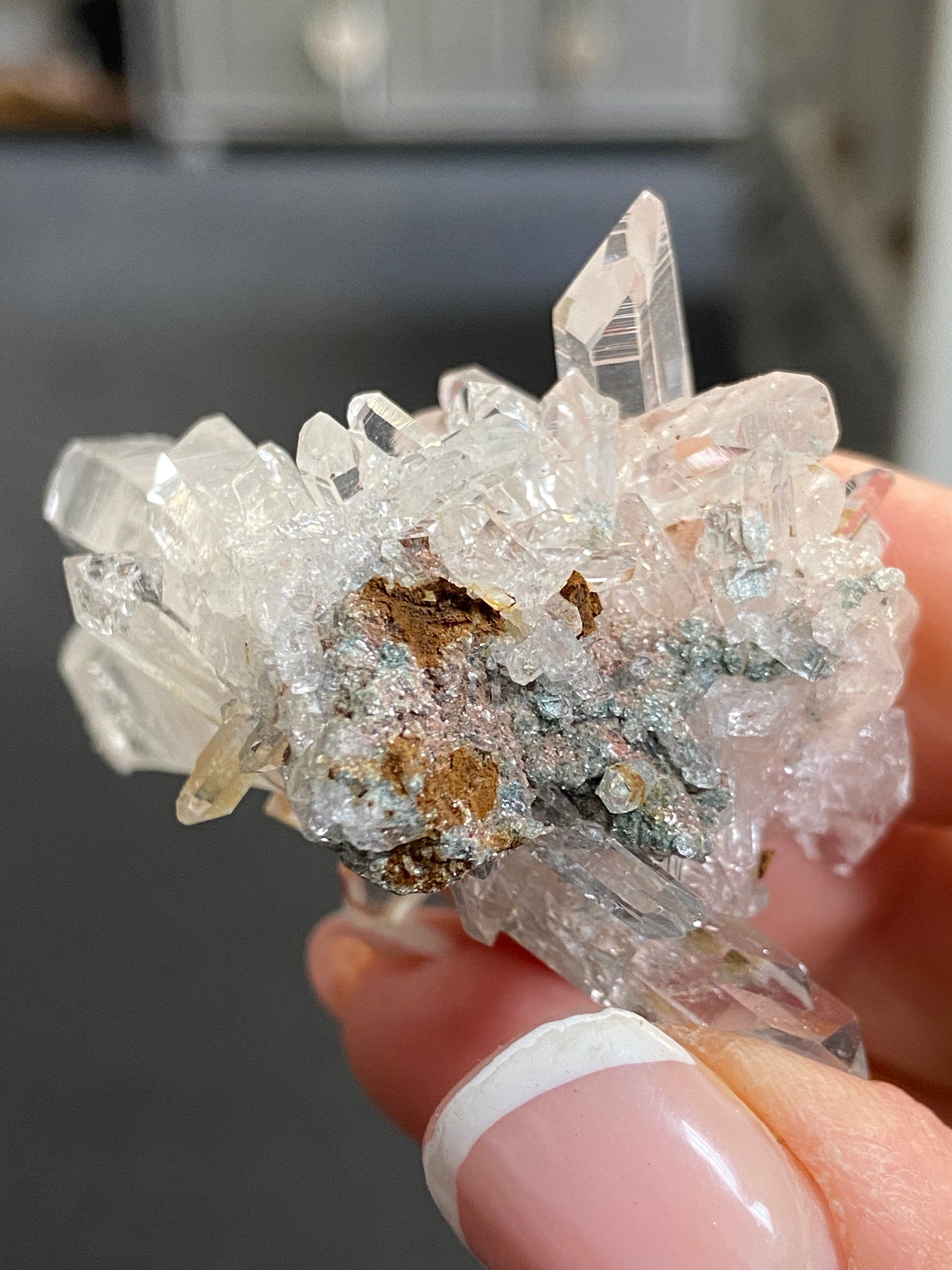 Lemurian Light Starburst Cluster with Fuchsite