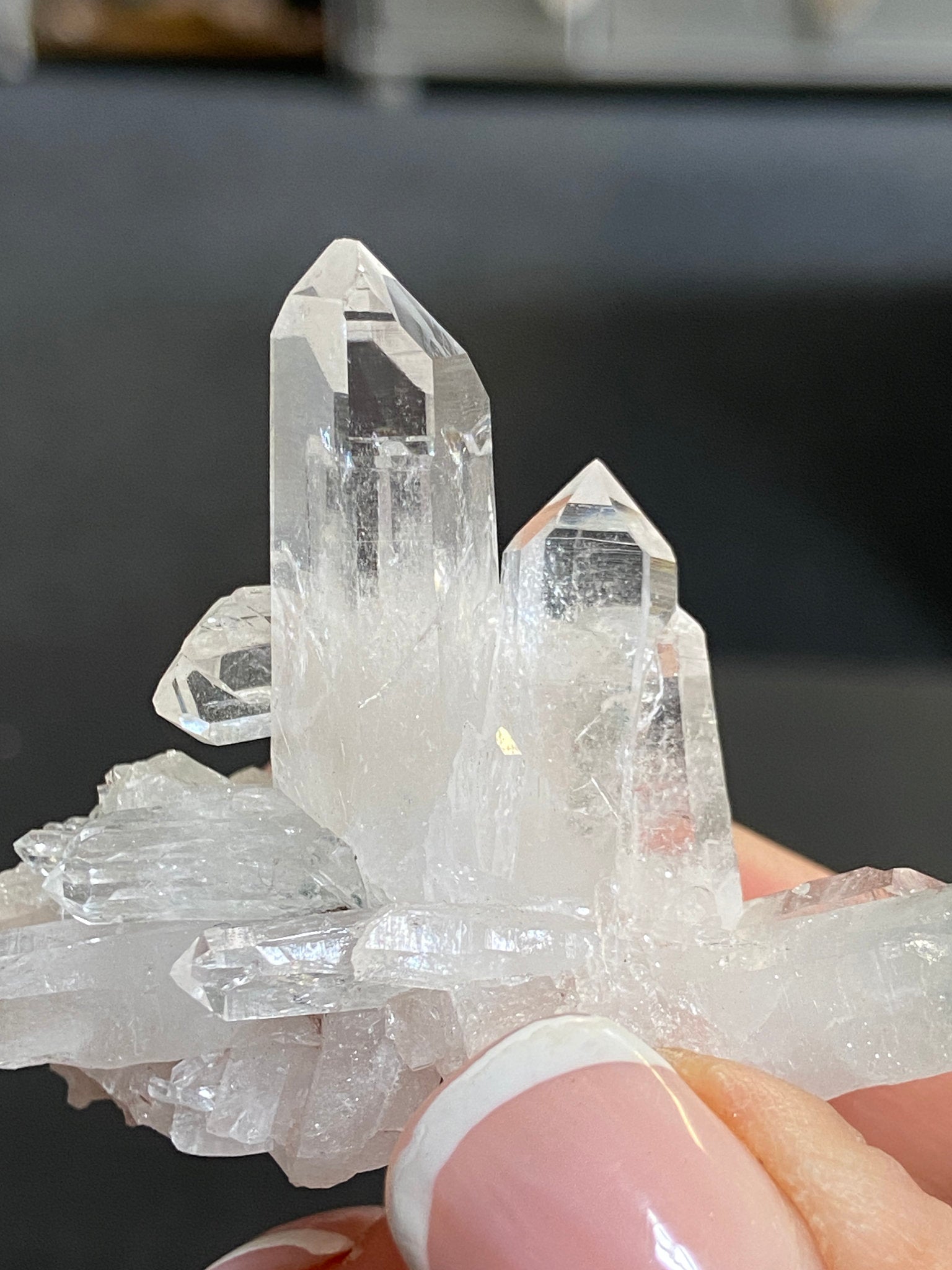 Lemurian Light Quartz Cluster with Fuchsite
