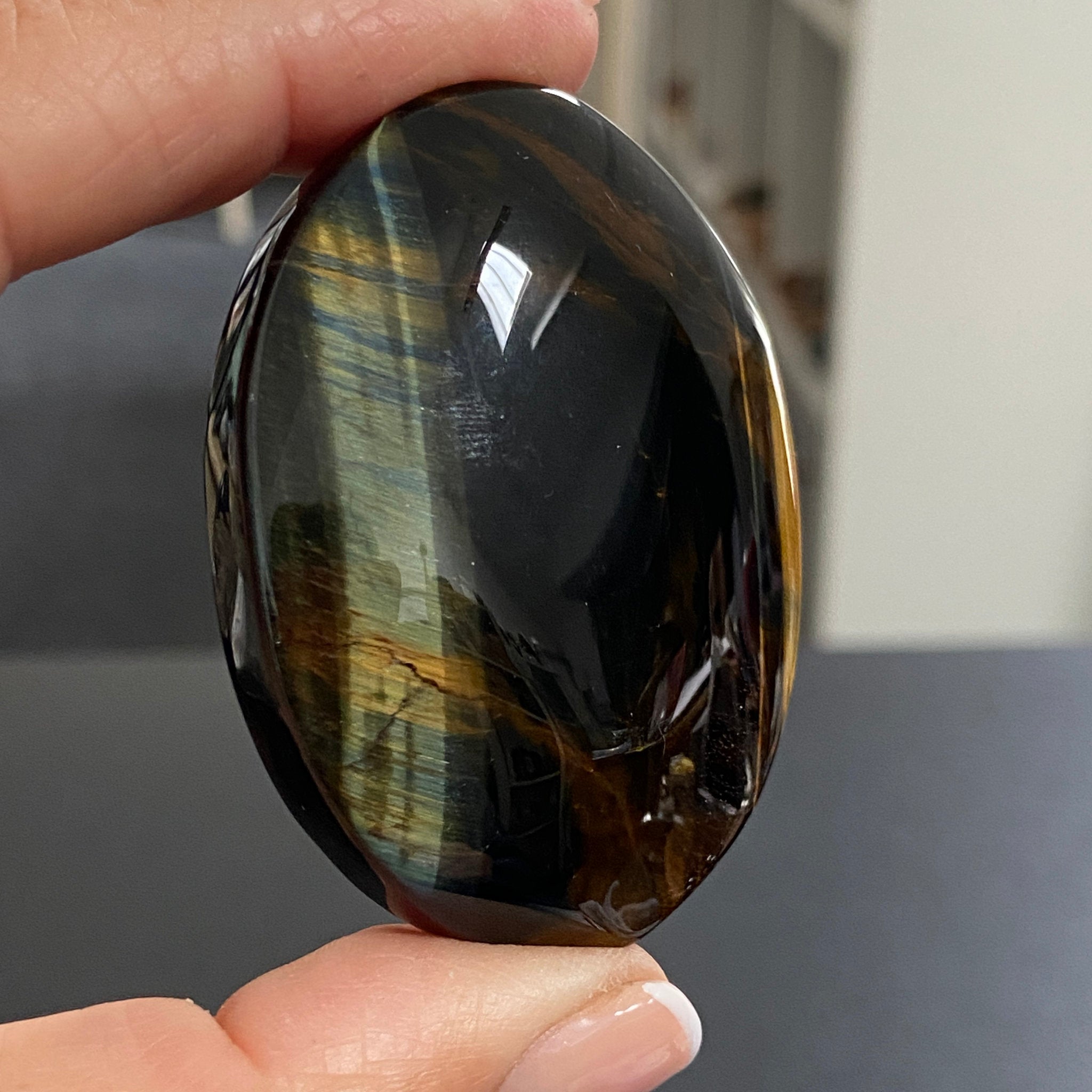 Premium Tigers Eye Palmstone