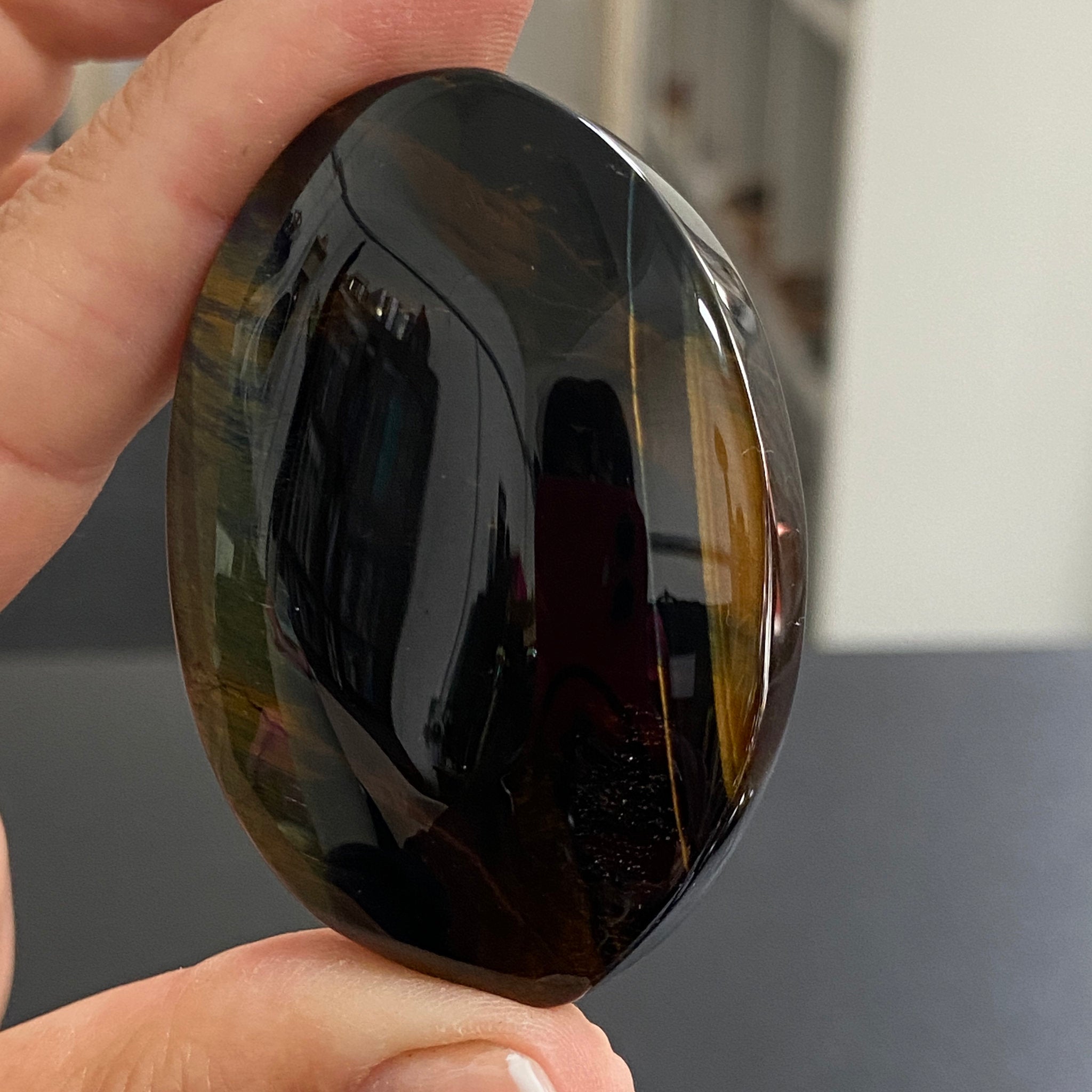 Premium Tigers Eye Palmstone