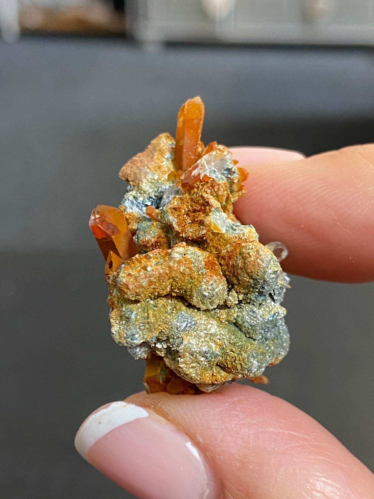 “Gucci Lemurian” Lemurian Light Quartz Cluster with Fuchsite