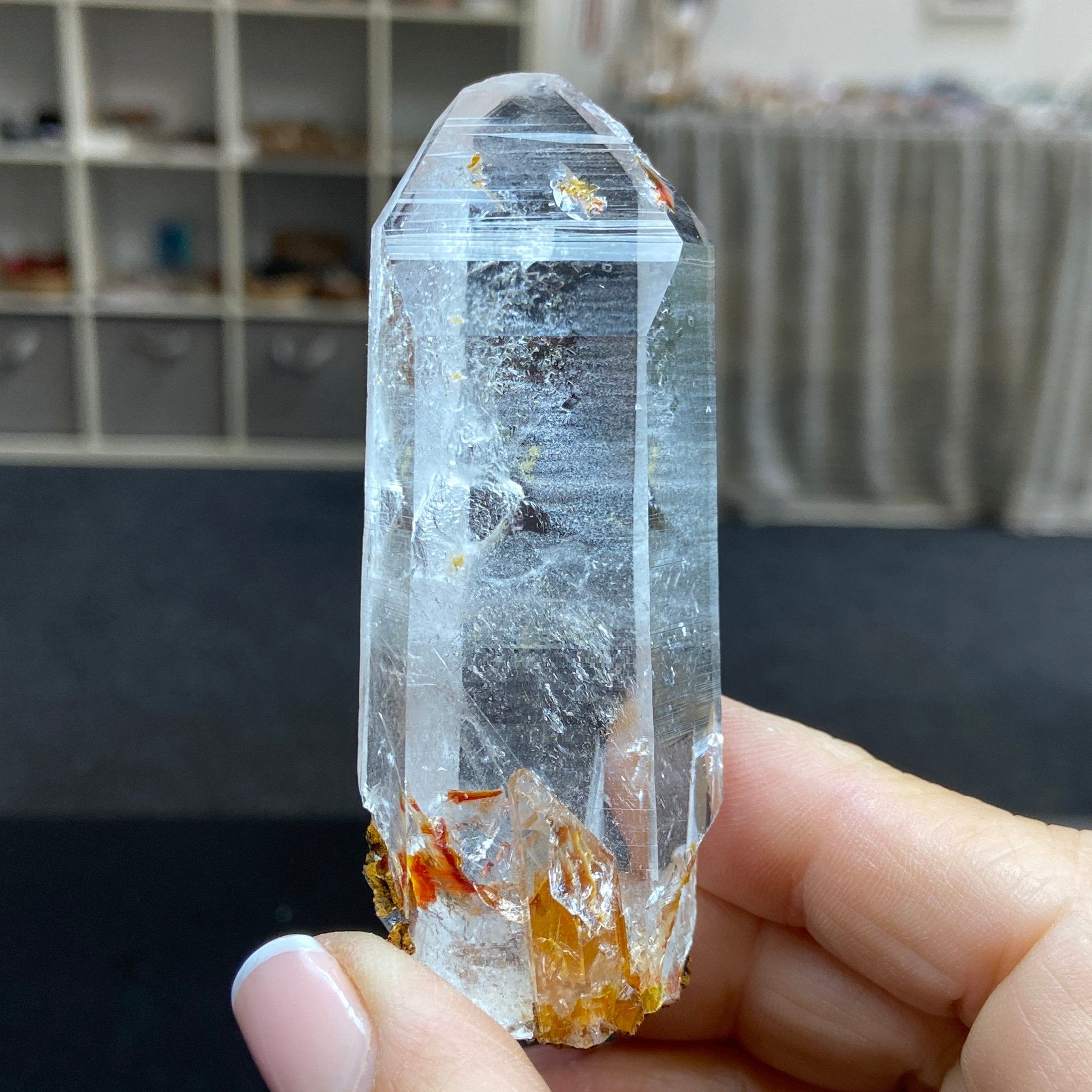Phoenix Fire Lemurian Light Crystal - Record Keeper