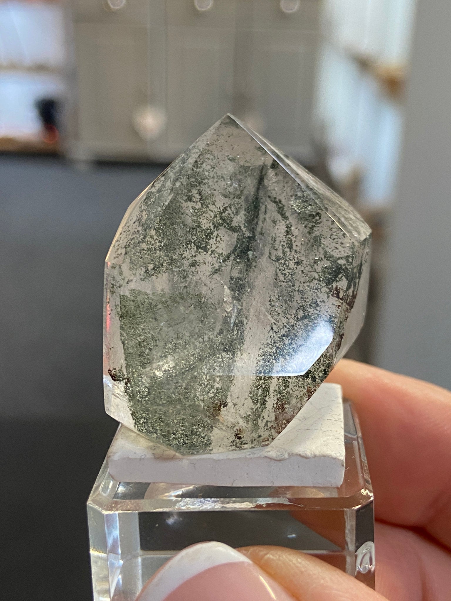 Madagascan Quartz Tower – Chlorite Waterfall