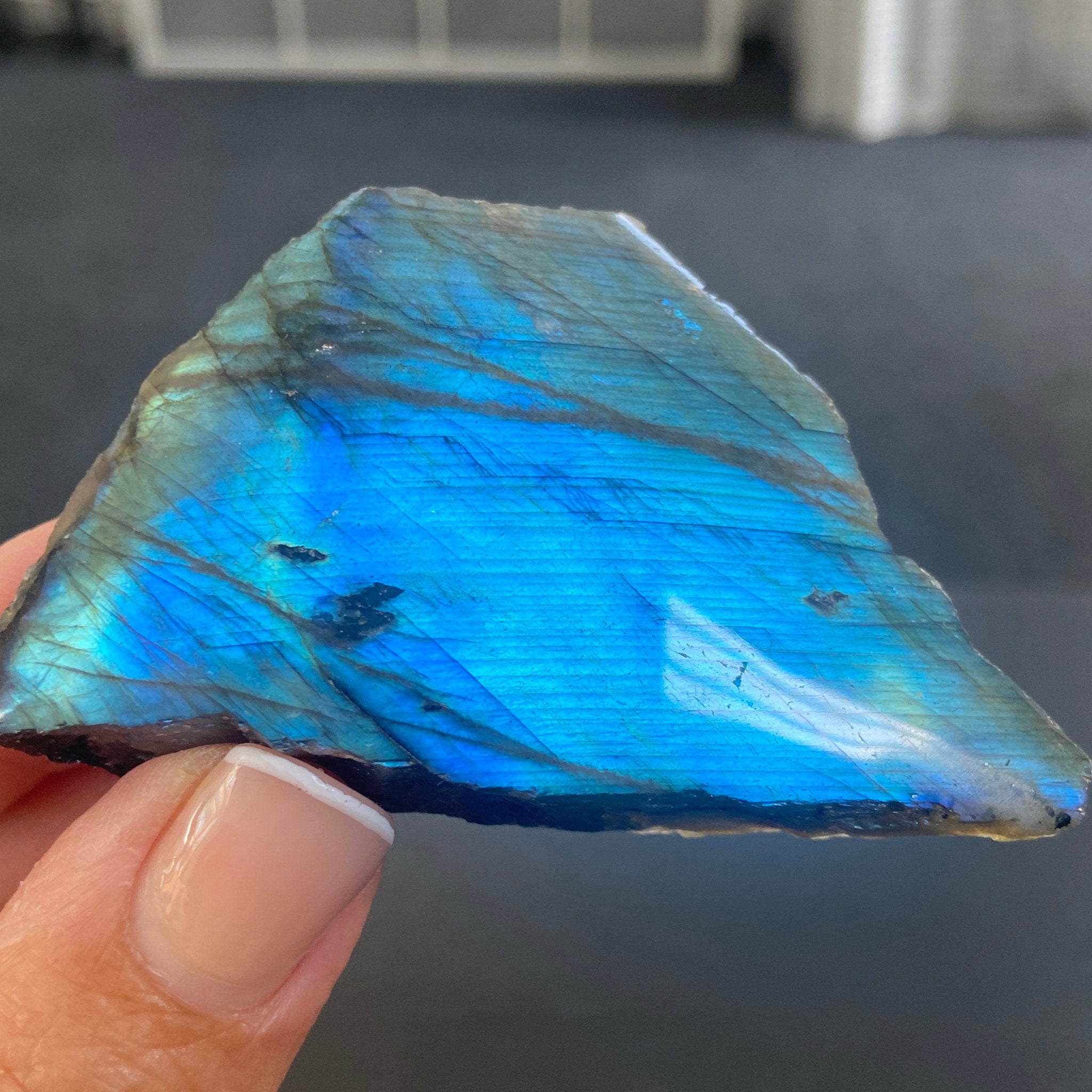 Madagascan Labradorite Slice