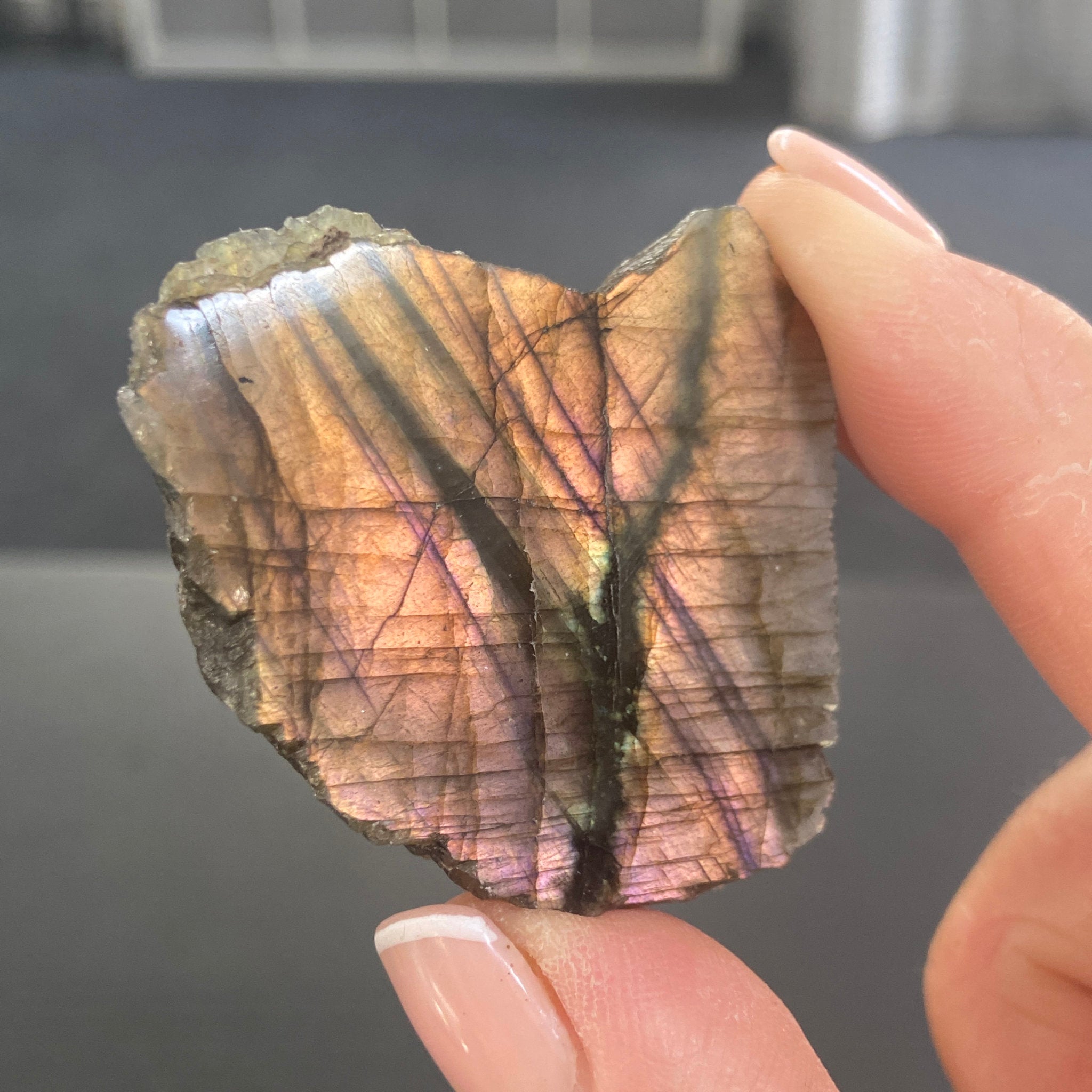 Madagascan Labradorite Slice