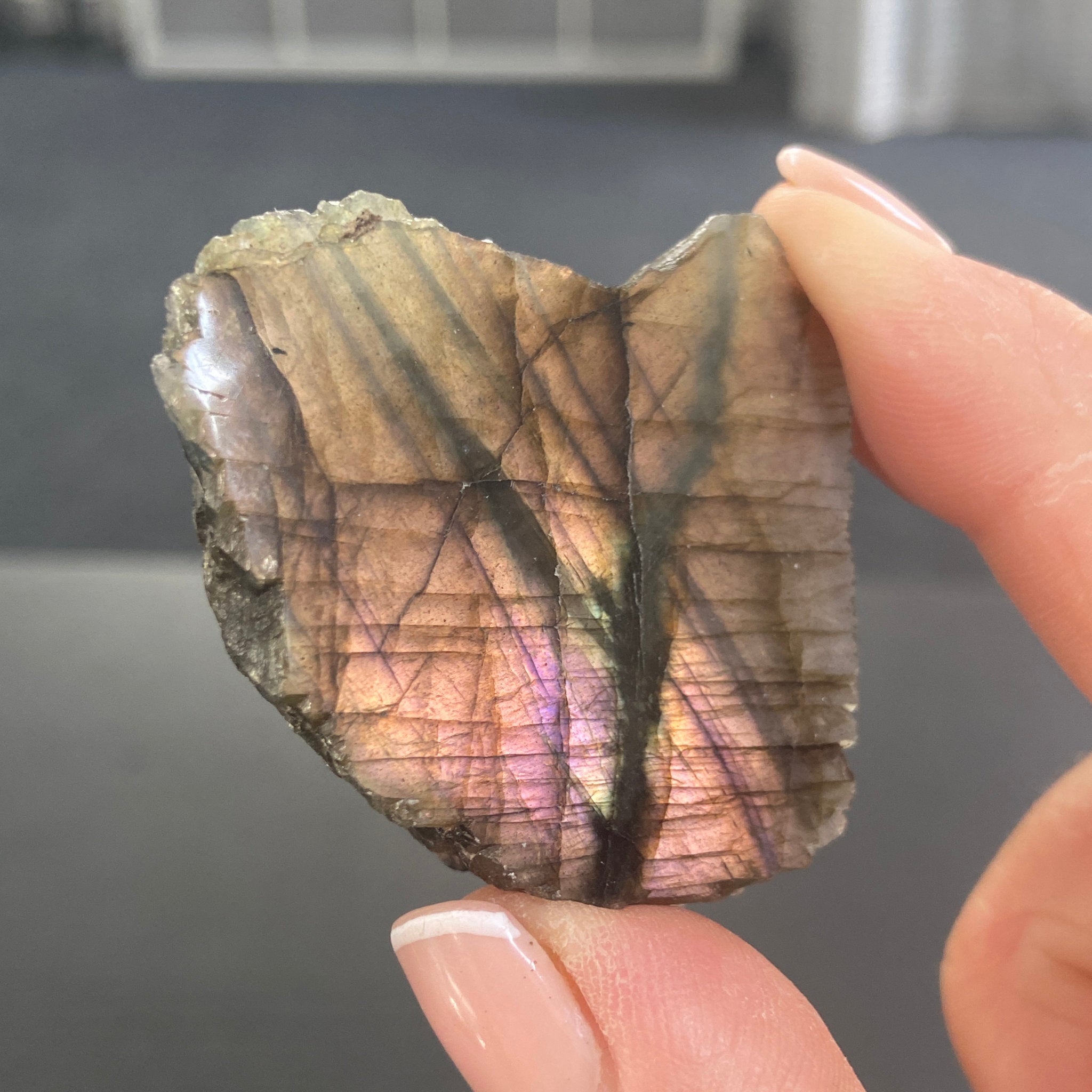 Madagascan Labradorite Slice