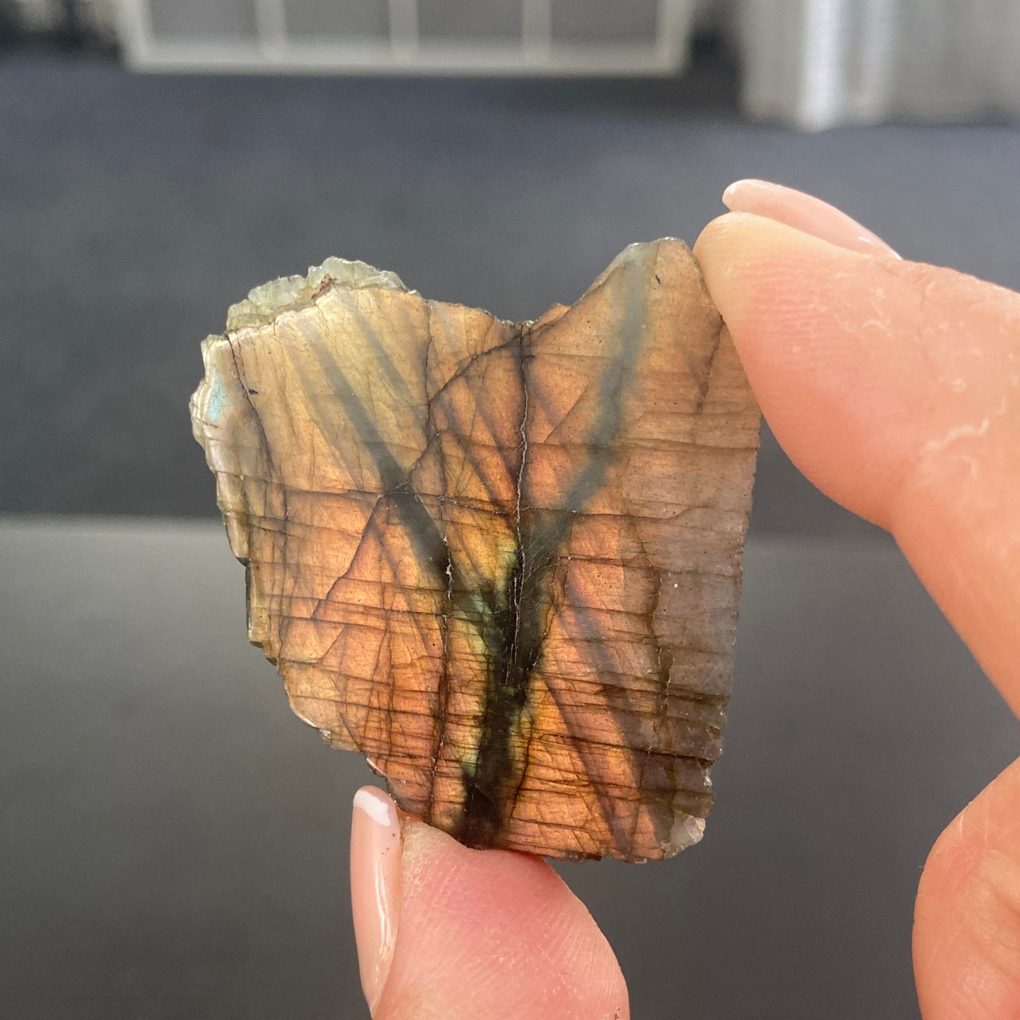 Madagascan Labradorite Slice