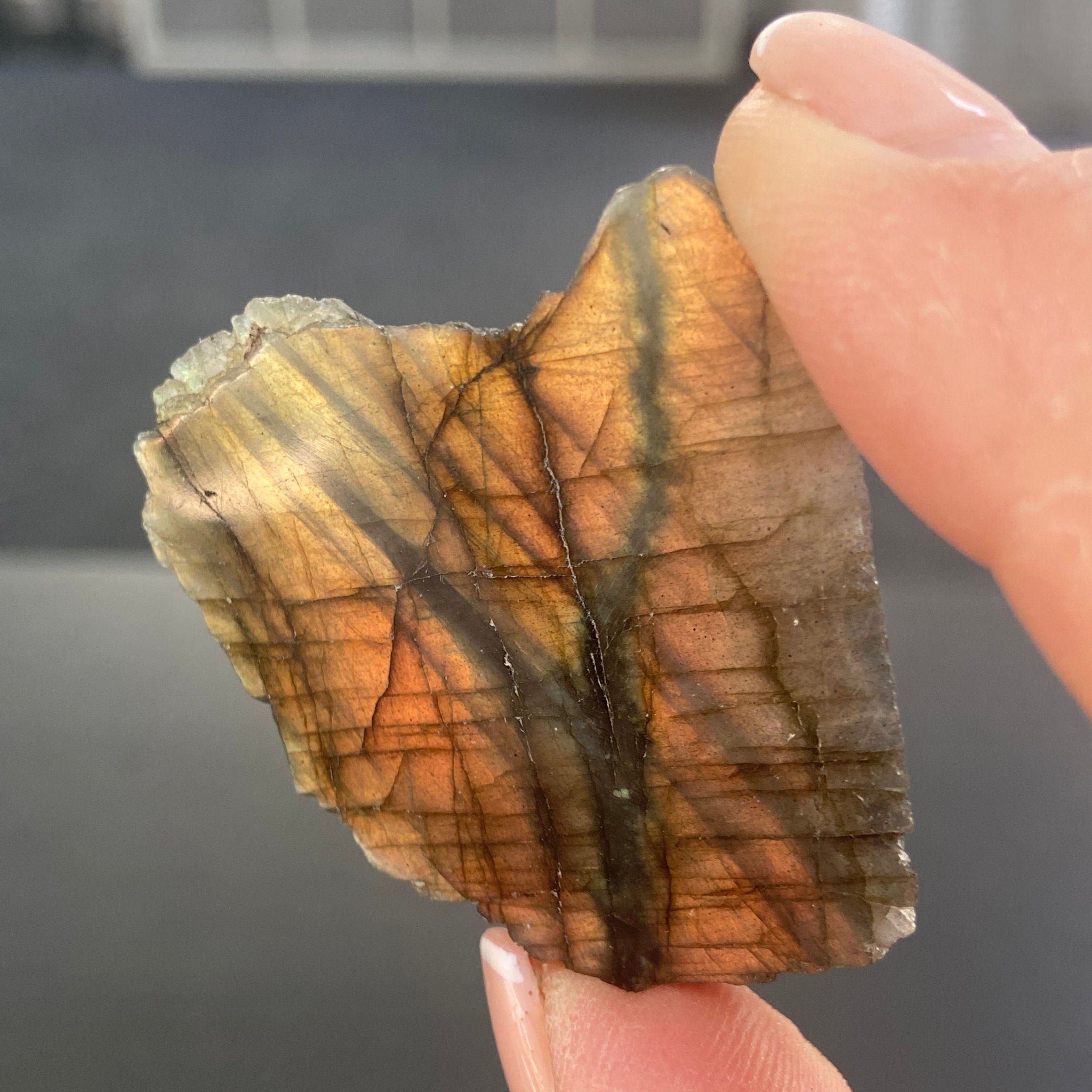Madagascan Labradorite Slice
