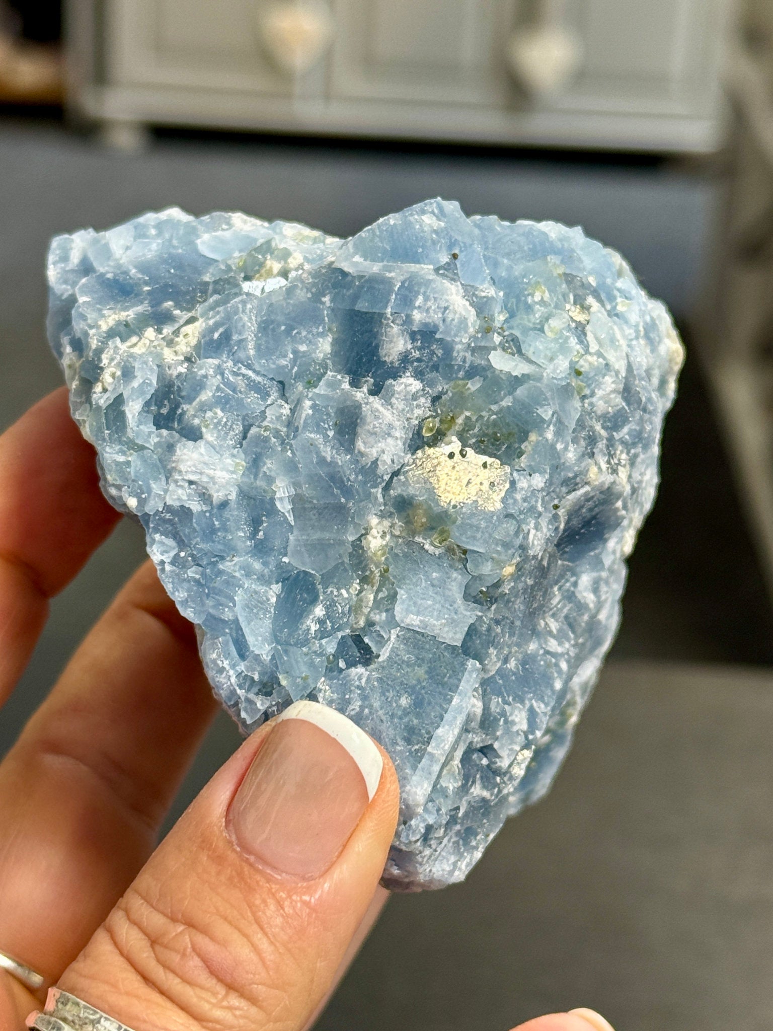 🔵 Natural Blue Calcite – Mexico