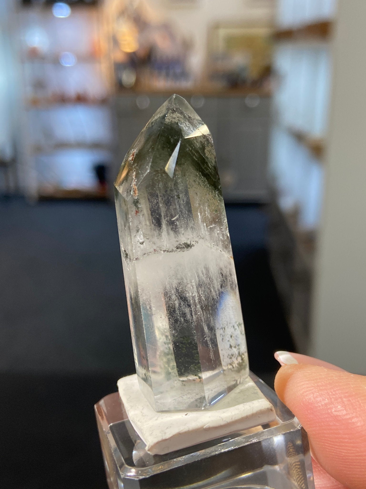 Madagascan Quartz Tower – Chlorite & Hematite