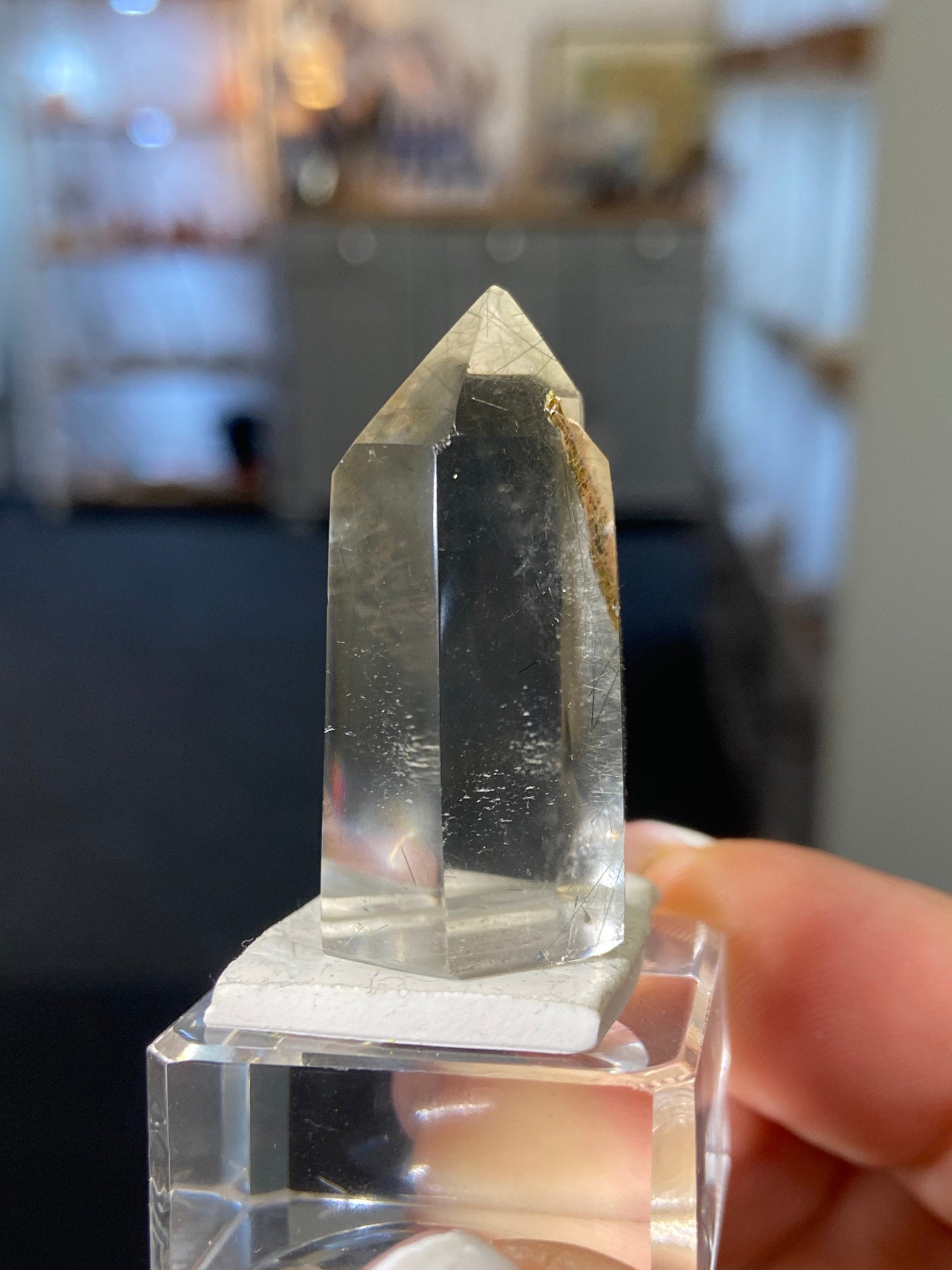 Madagascan Quartz Tower – Green Tourmaline Included