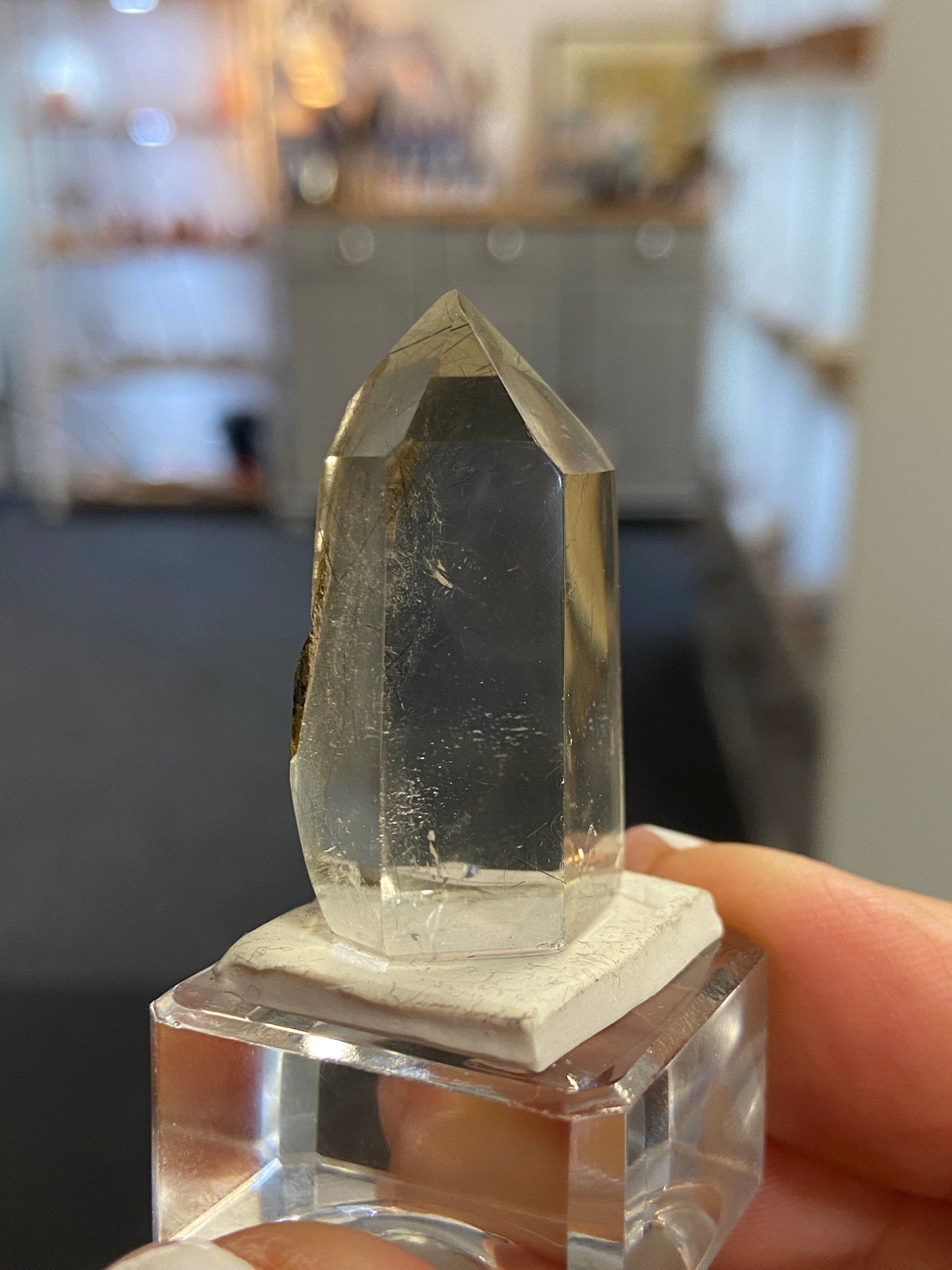 Madagascan Quartz Tower – Green Tourmaline Included