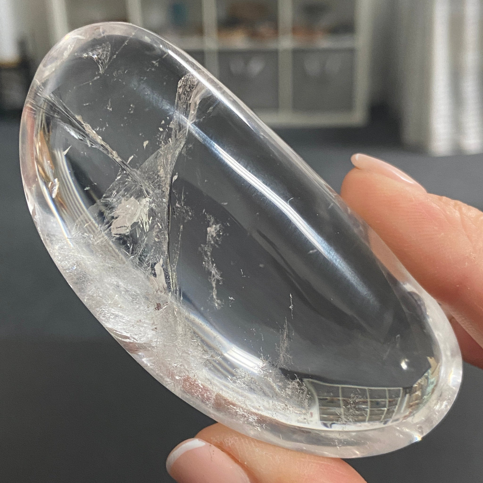 AA River Rolled Clear Quartz Freeform