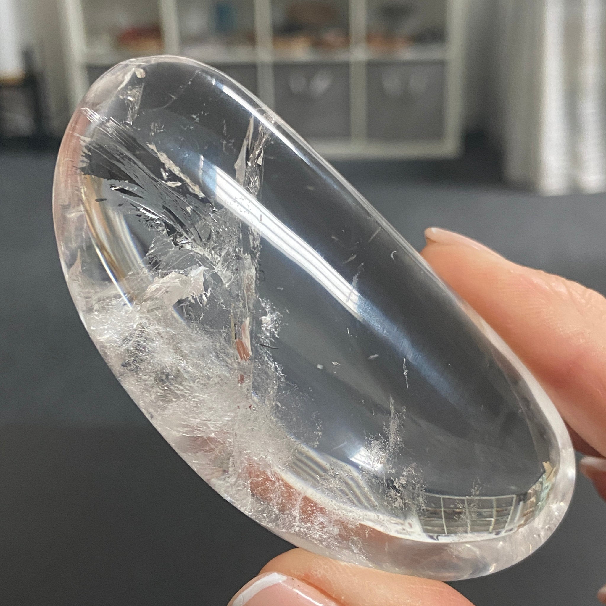 AA River Rolled Clear Quartz Freeform