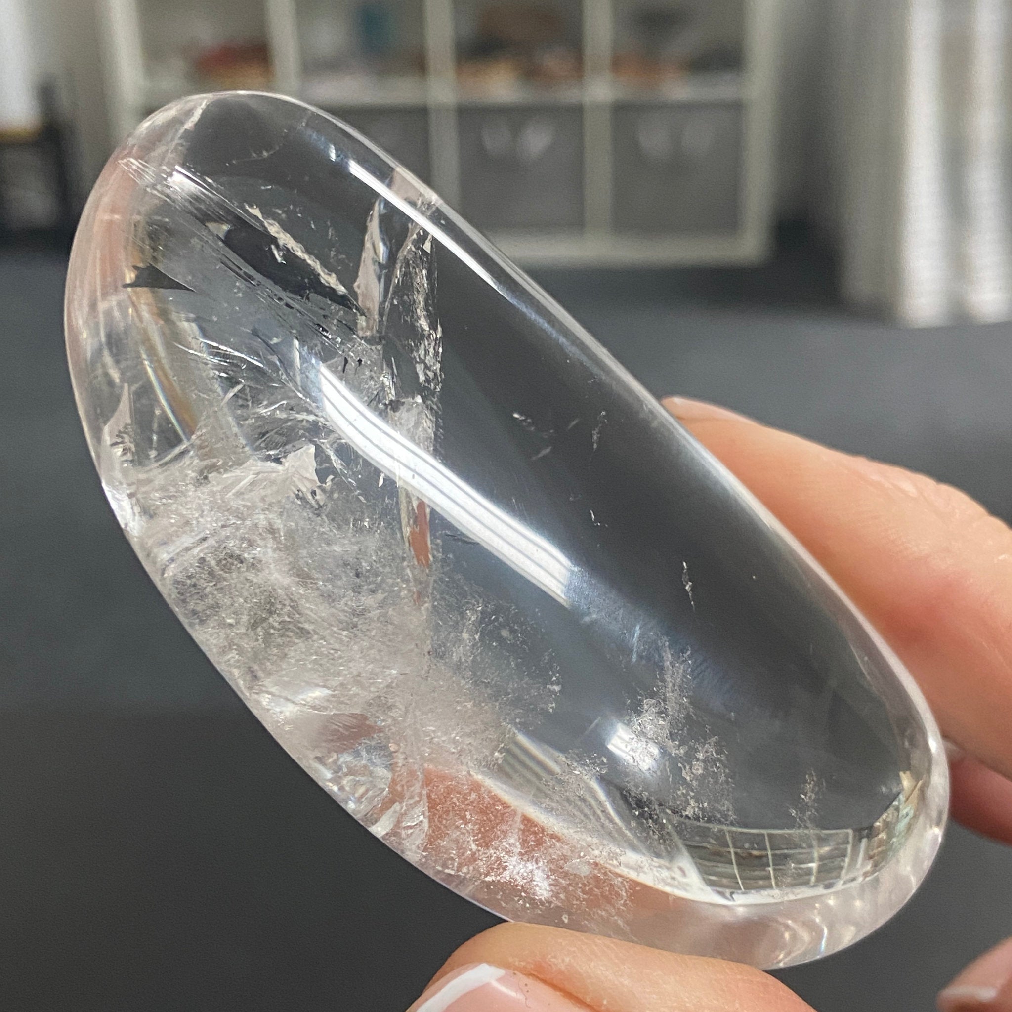 AA River Rolled Clear Quartz Freeform