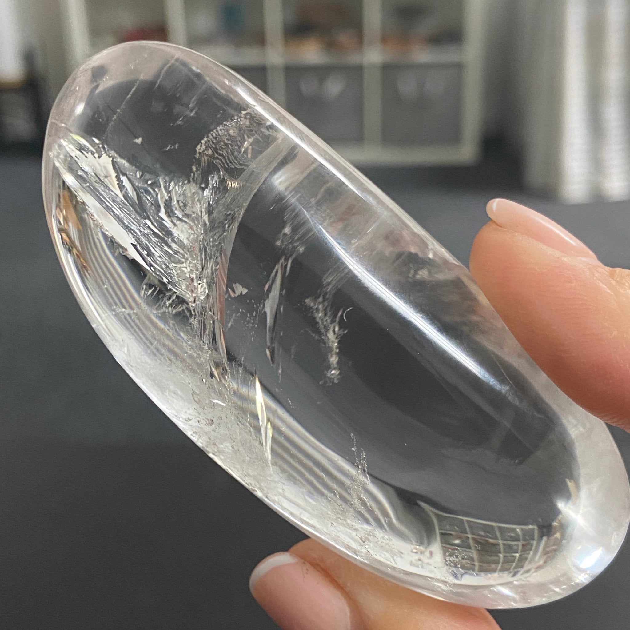 AA River Rolled Clear Quartz Freeform