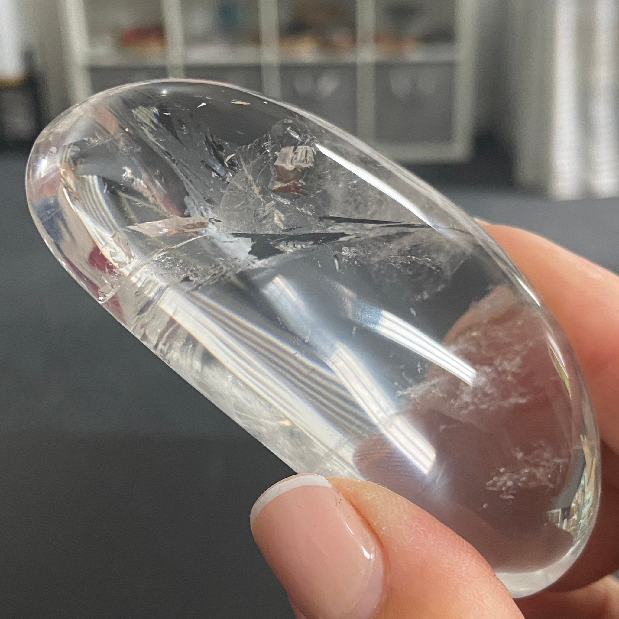 AA River Rolled Clear Quartz Freeform