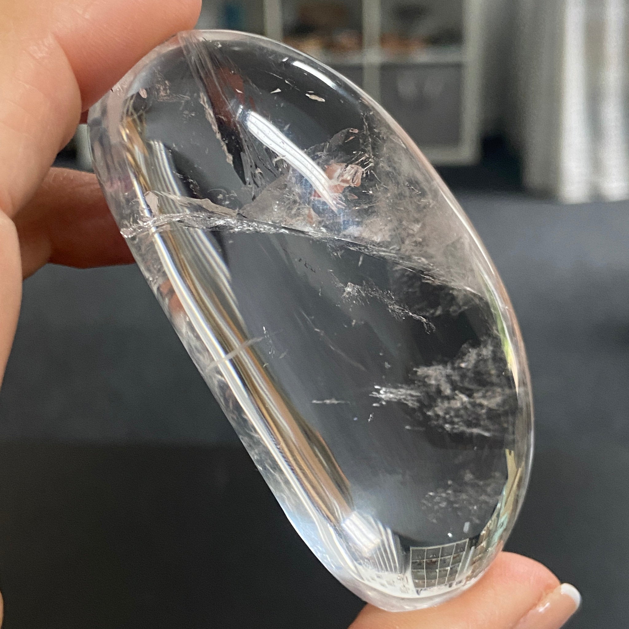 AA River Rolled Clear Quartz Freeform