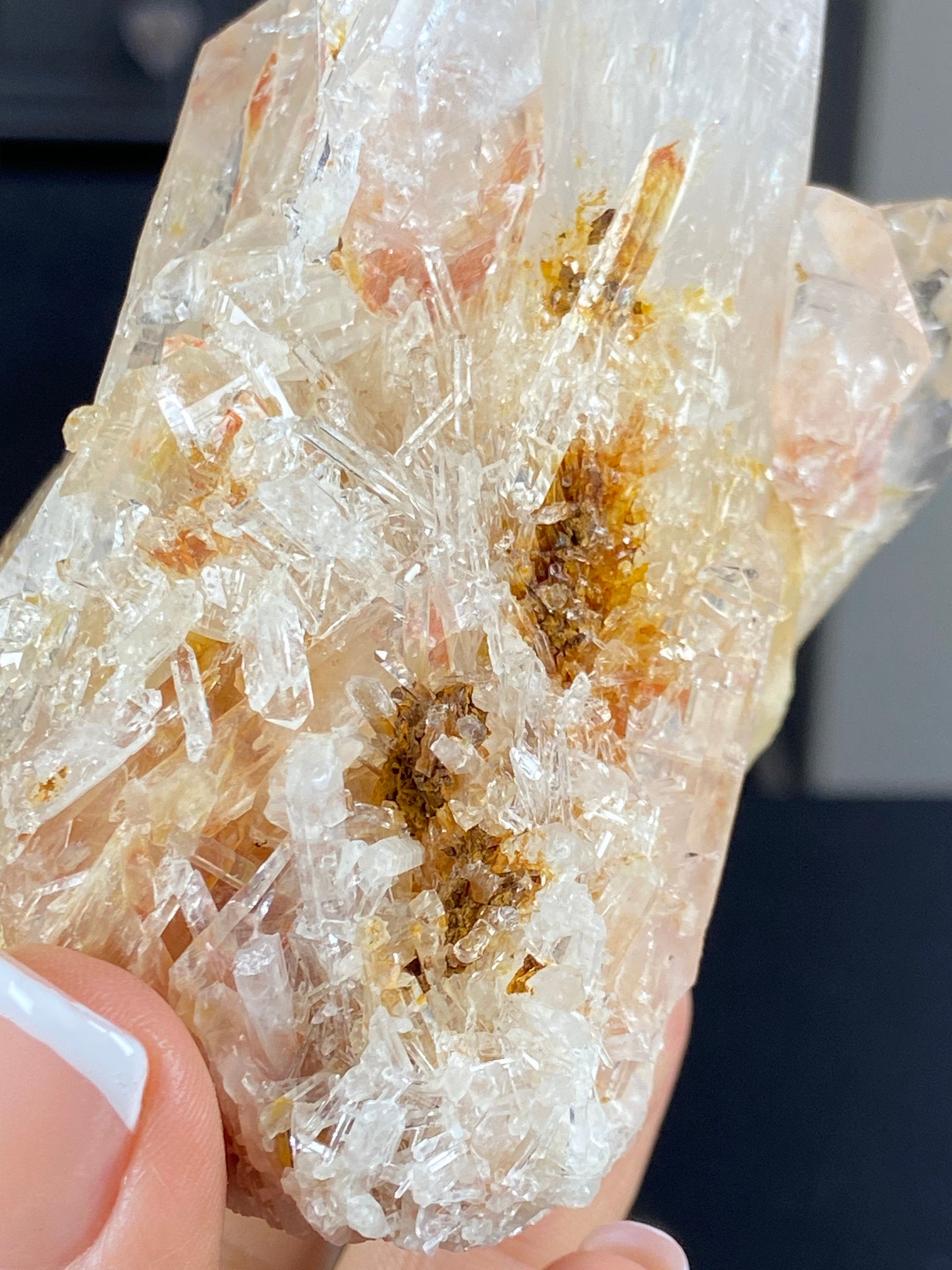 Blue Smoke Lemurian Light Quartz Cluster – Colombia
