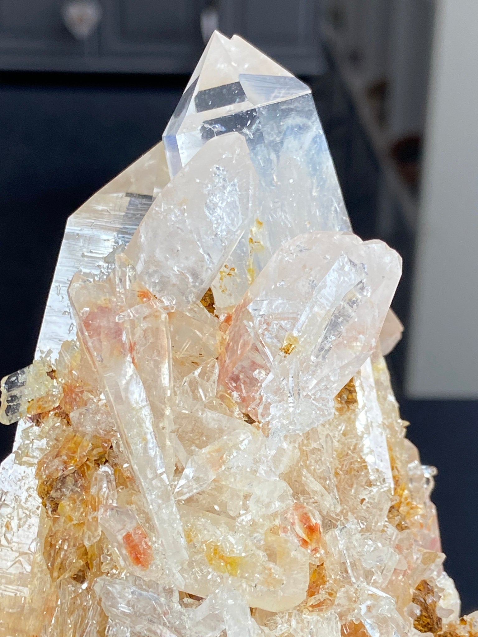 Blue Smoke Lemurian Light Quartz Cluster – Colombia